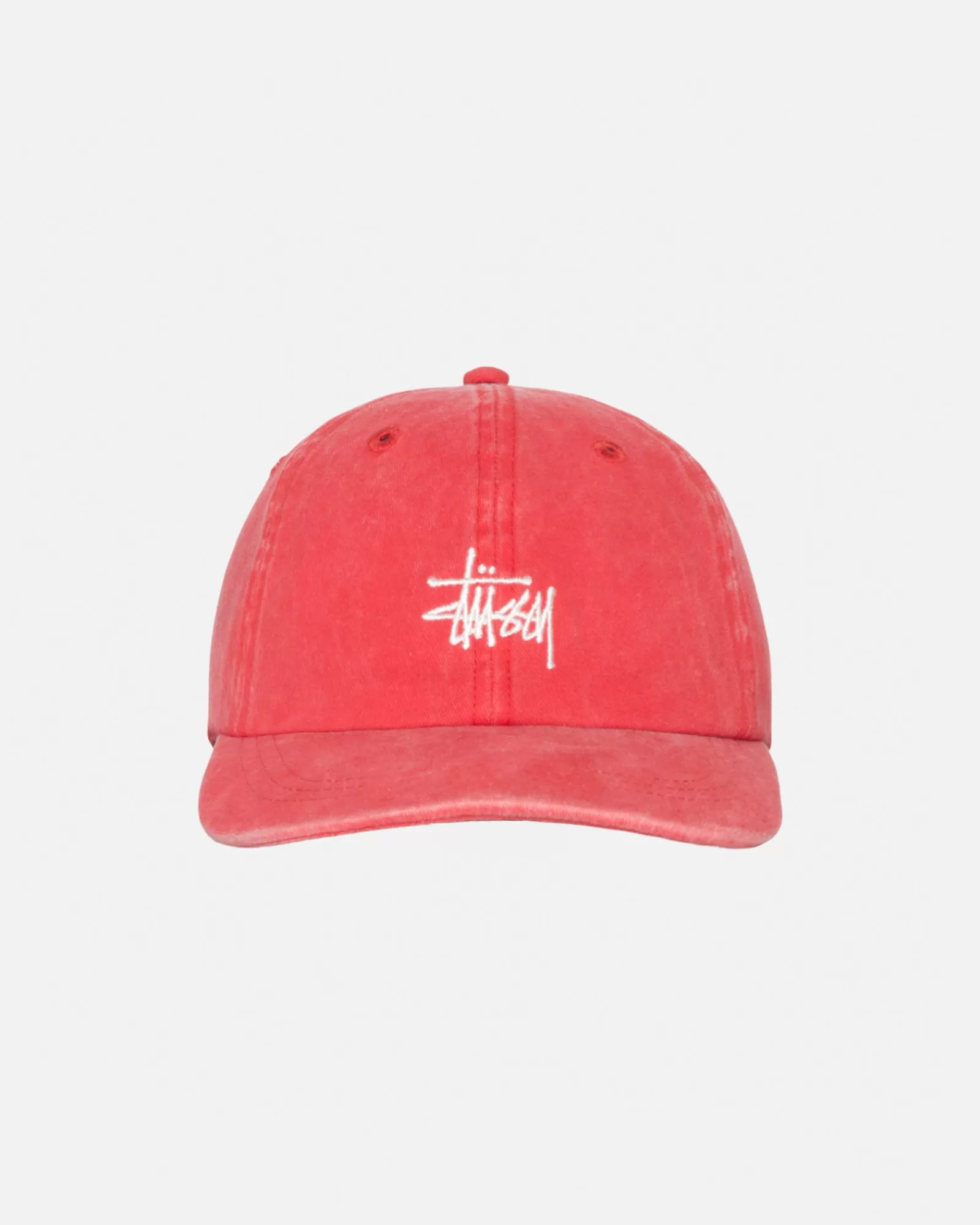 Mützen & Hüte*Stüssy Niedrigprofil Basis Gewaschene Strapback Raspberry