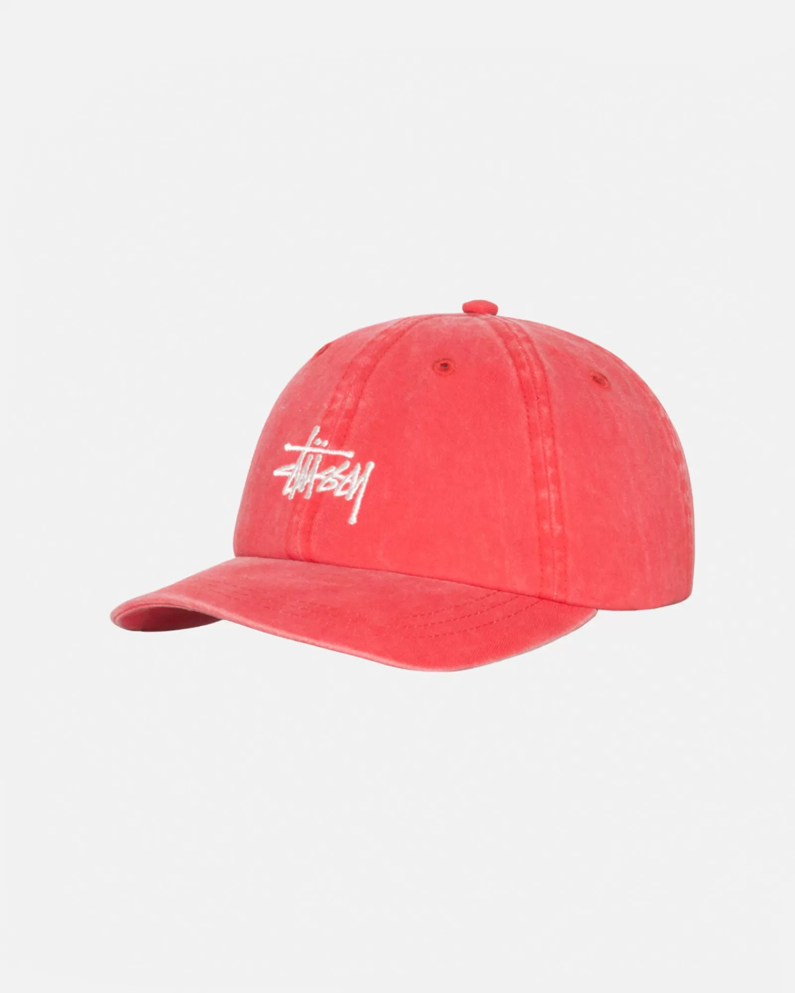 Mützen & Hüte*Stüssy Niedrigprofil Basis Gewaschene Strapback Raspberry