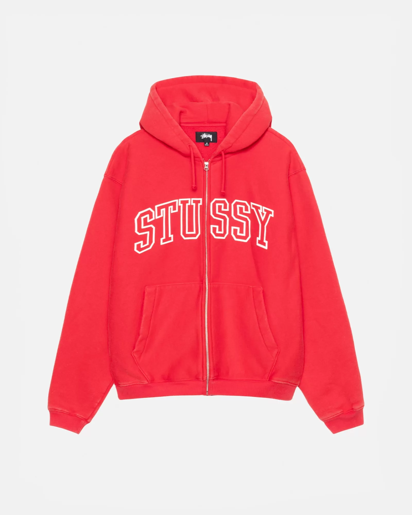 Hoodies*Stüssy OUTLINE ZIP HOODIE Red