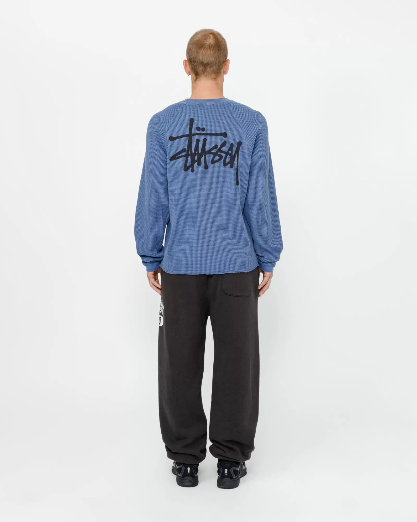 T-Shirts*Stüssy RAGLAN THERMAL LS CREW Blue