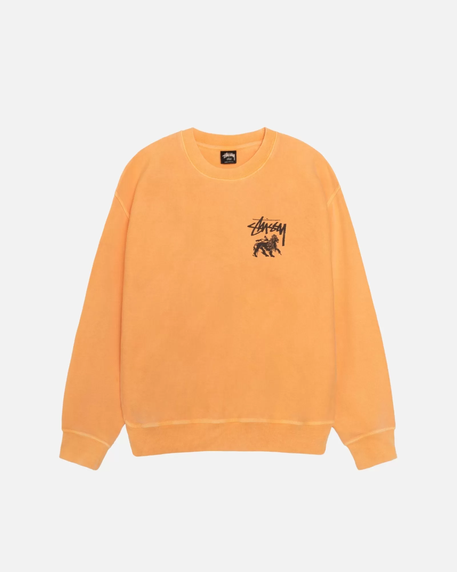 Crews*Stüssy RASTA LION CREW PIGMENTGEFÄRBT Orange