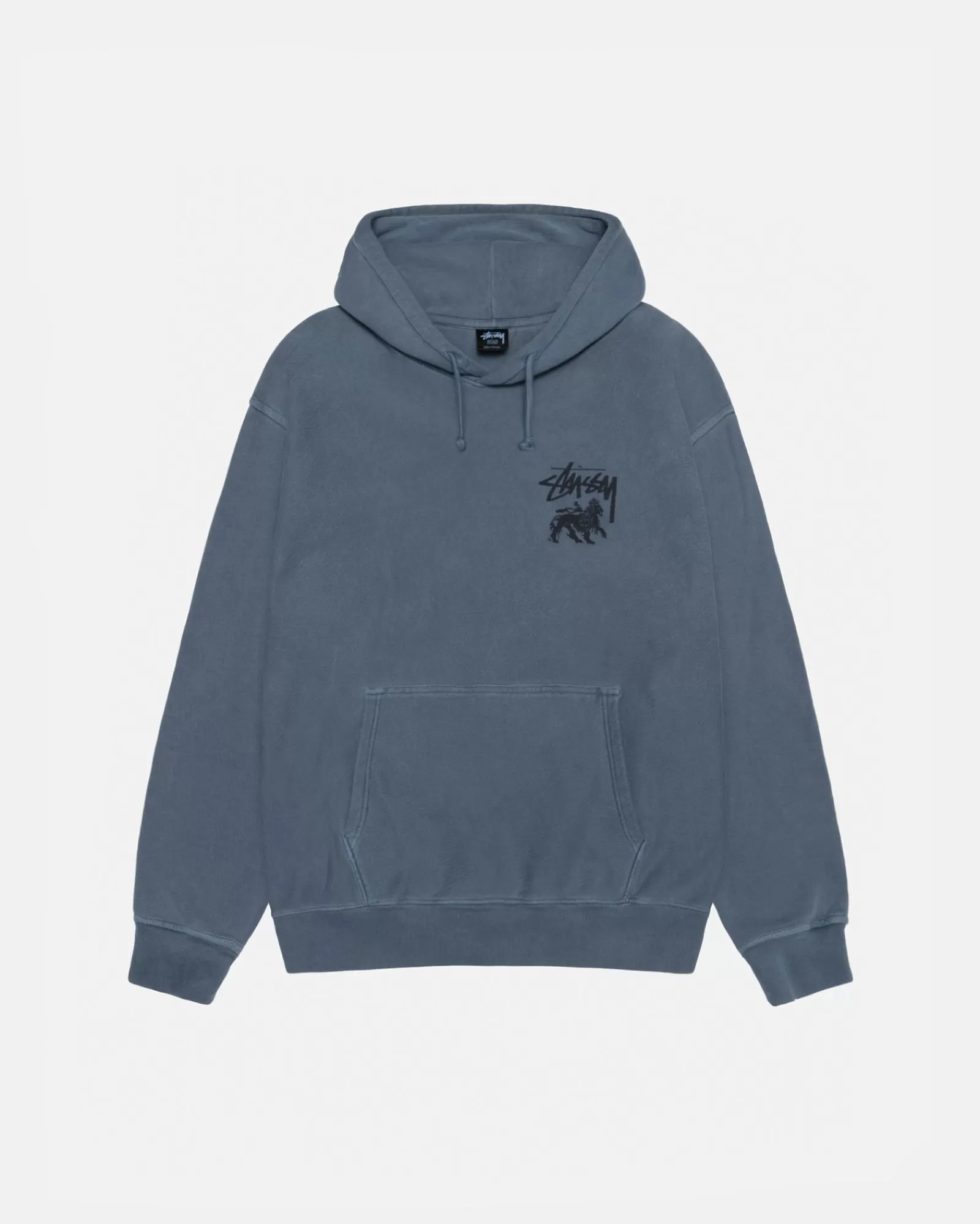 Hoodies*Stüssy RASTA LION HOODIE PIGMENTGEFÄRBT Navy