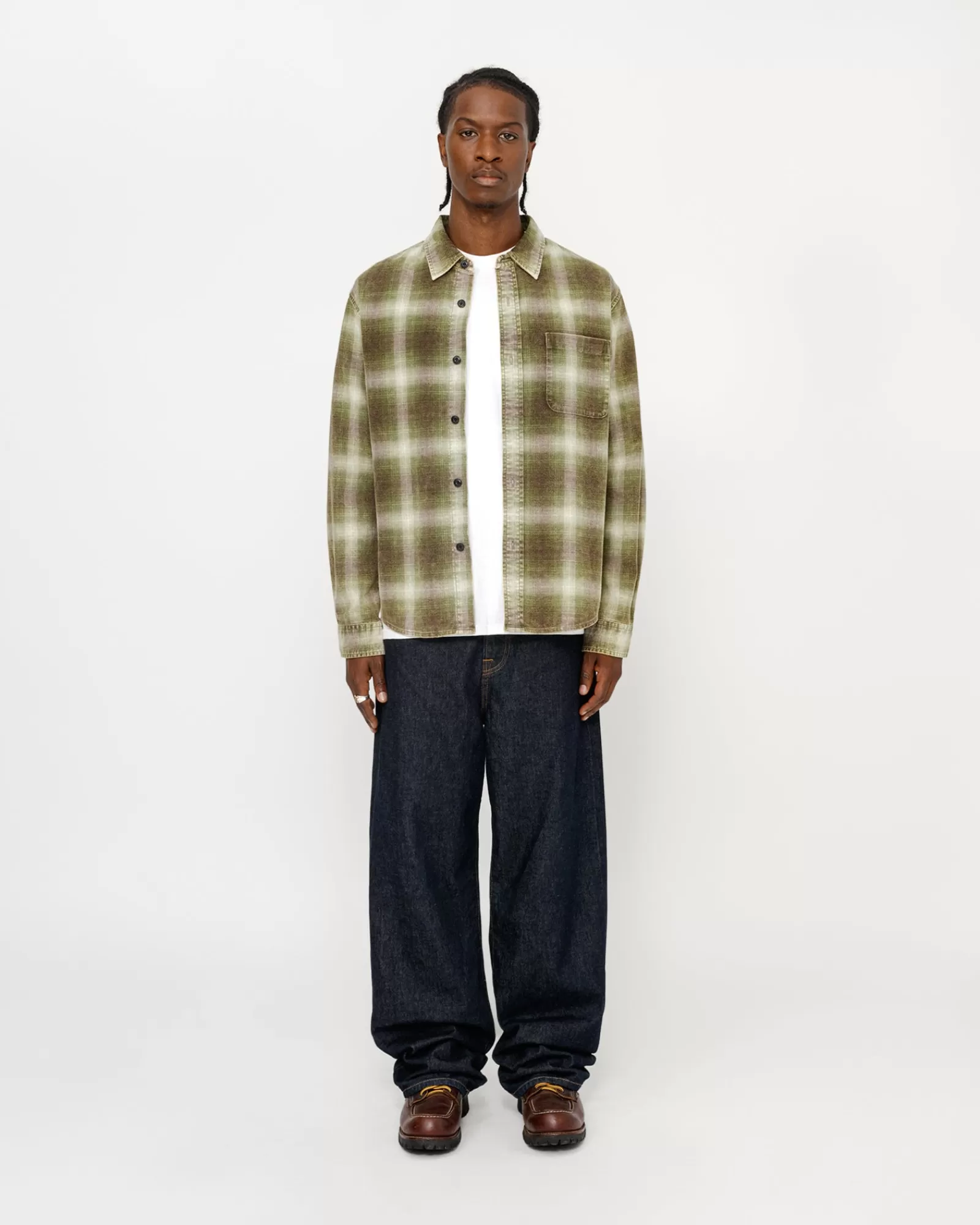 Hemden*Stüssy ROCCO FLANNEL PLAID HEMD Green