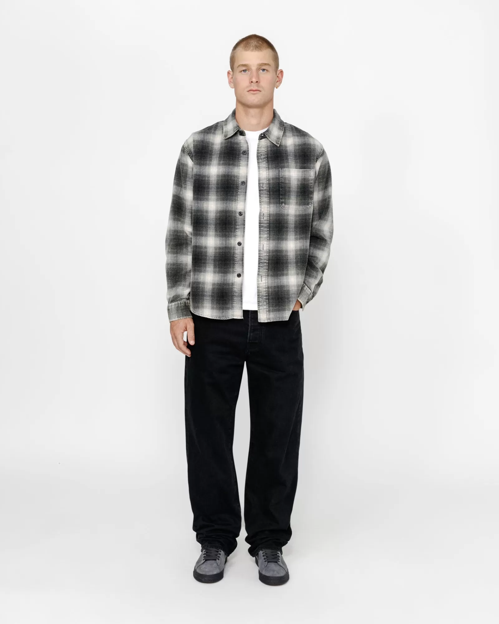 Hemden*Stüssy ROCCO FLANNEL PLAID HEMD Grey