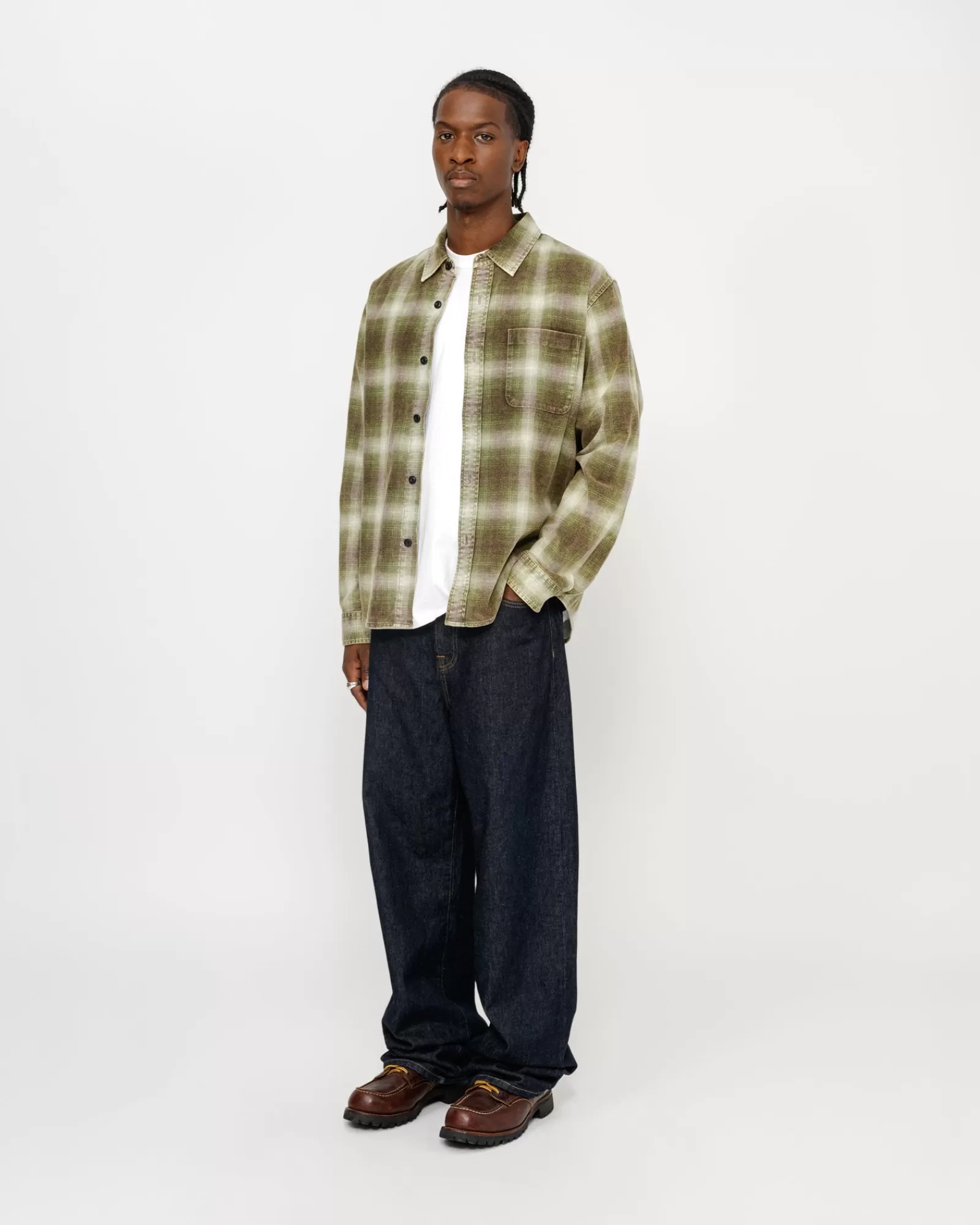 Hemden*Stüssy ROCCO FLANNEL PLAID HEMD Green