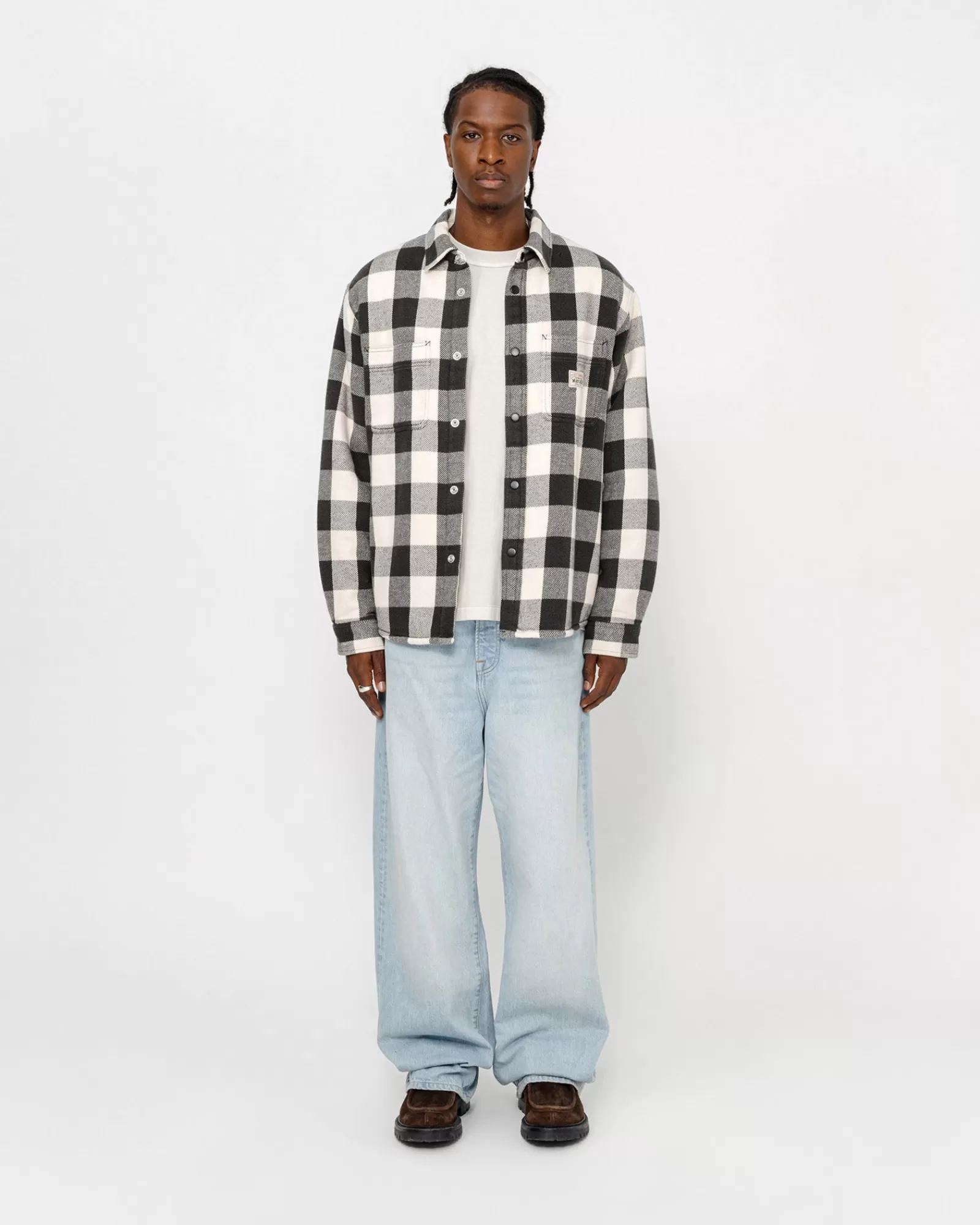 Hemden | Jacken & Westen*Stüssy SHERPA GEFÜTTERTES BUFFALO PLAID-HEMD Bone