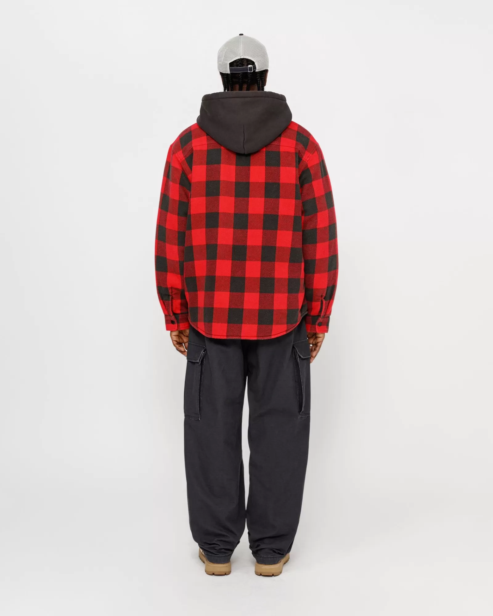 Hemden | Jacken & Westen*Stüssy SHERPA GEFÜTTERTES BUFFALO PLAID-HEMD Red