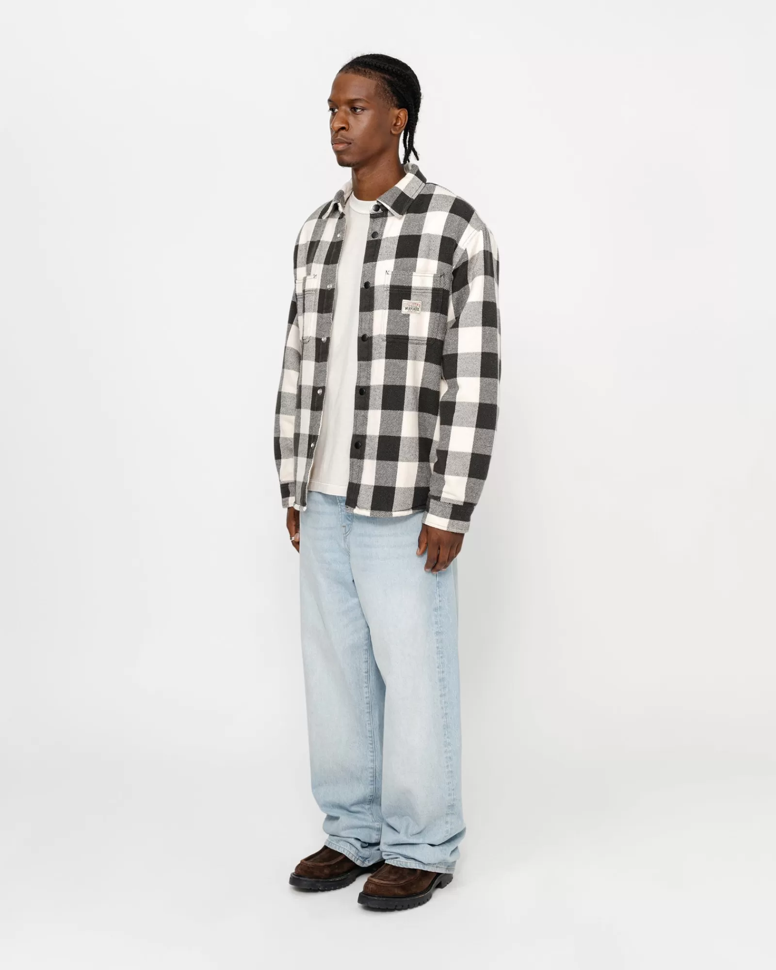 Hemden | Jacken & Westen*Stüssy SHERPA GEFÜTTERTES BUFFALO PLAID-HEMD Bone