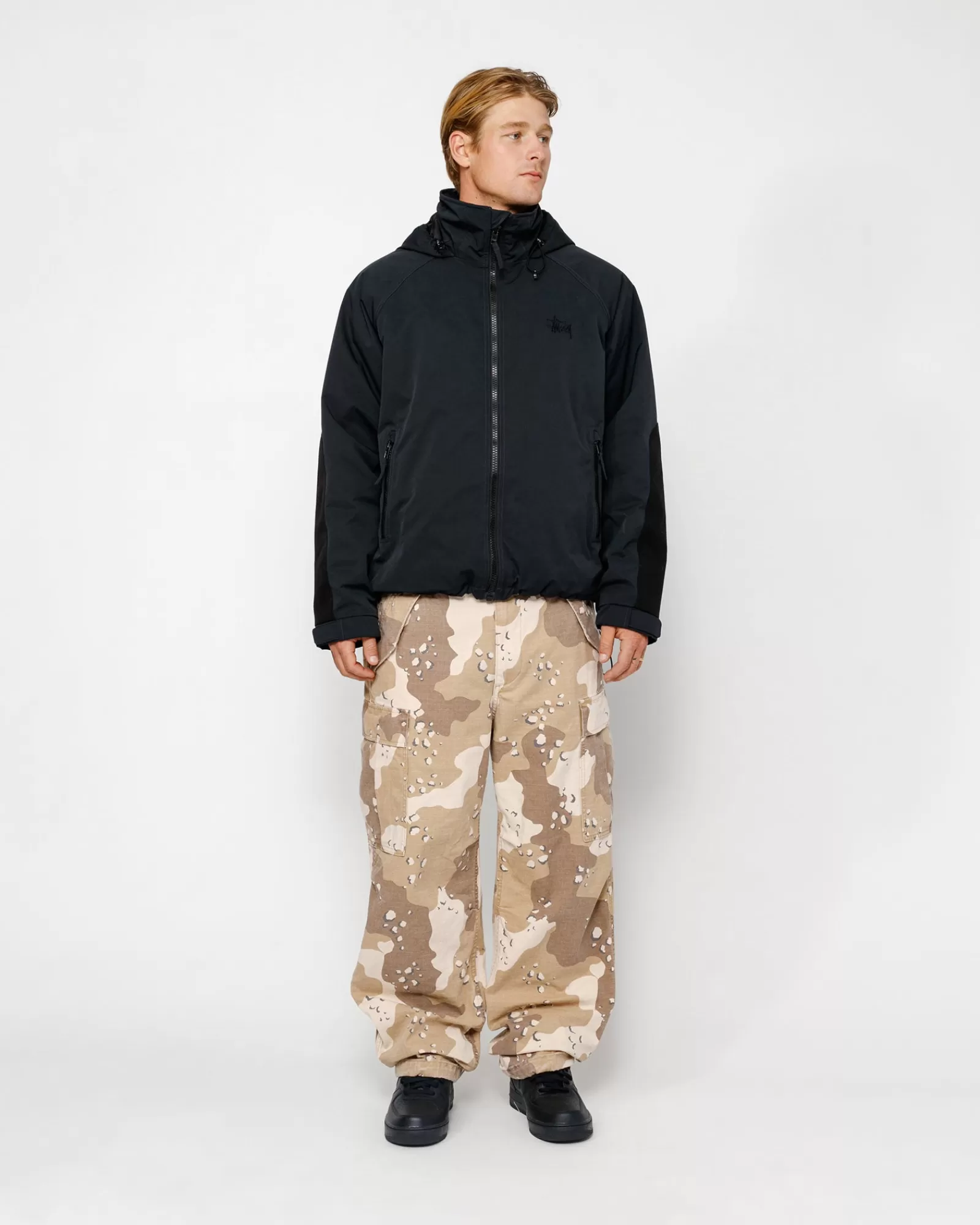 Jacken & Westen*Stüssy SHORT MILITARY PARKA Black