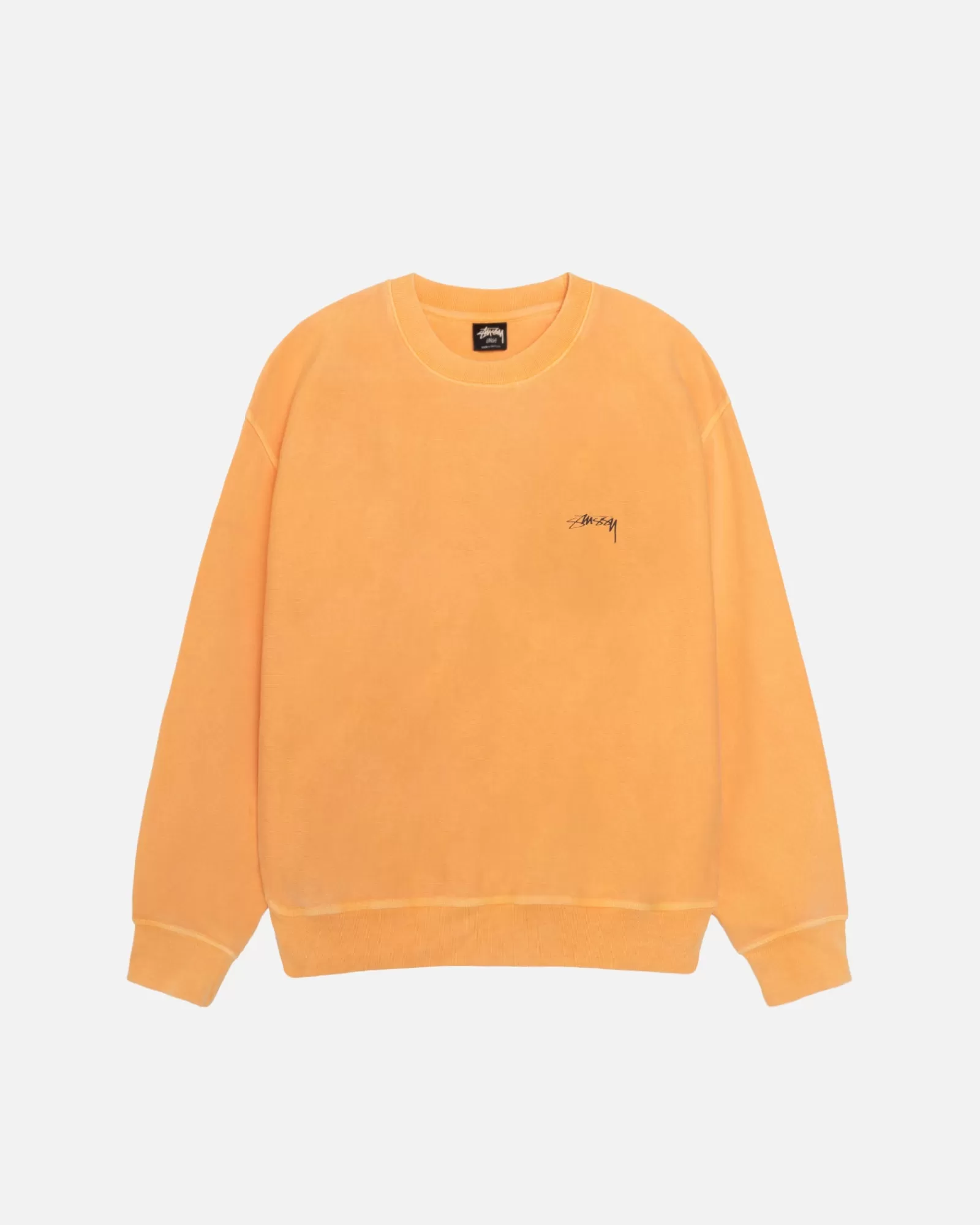 Crews*Stüssy SMOOTH STOCK CREW PIGMENT DYED Orange