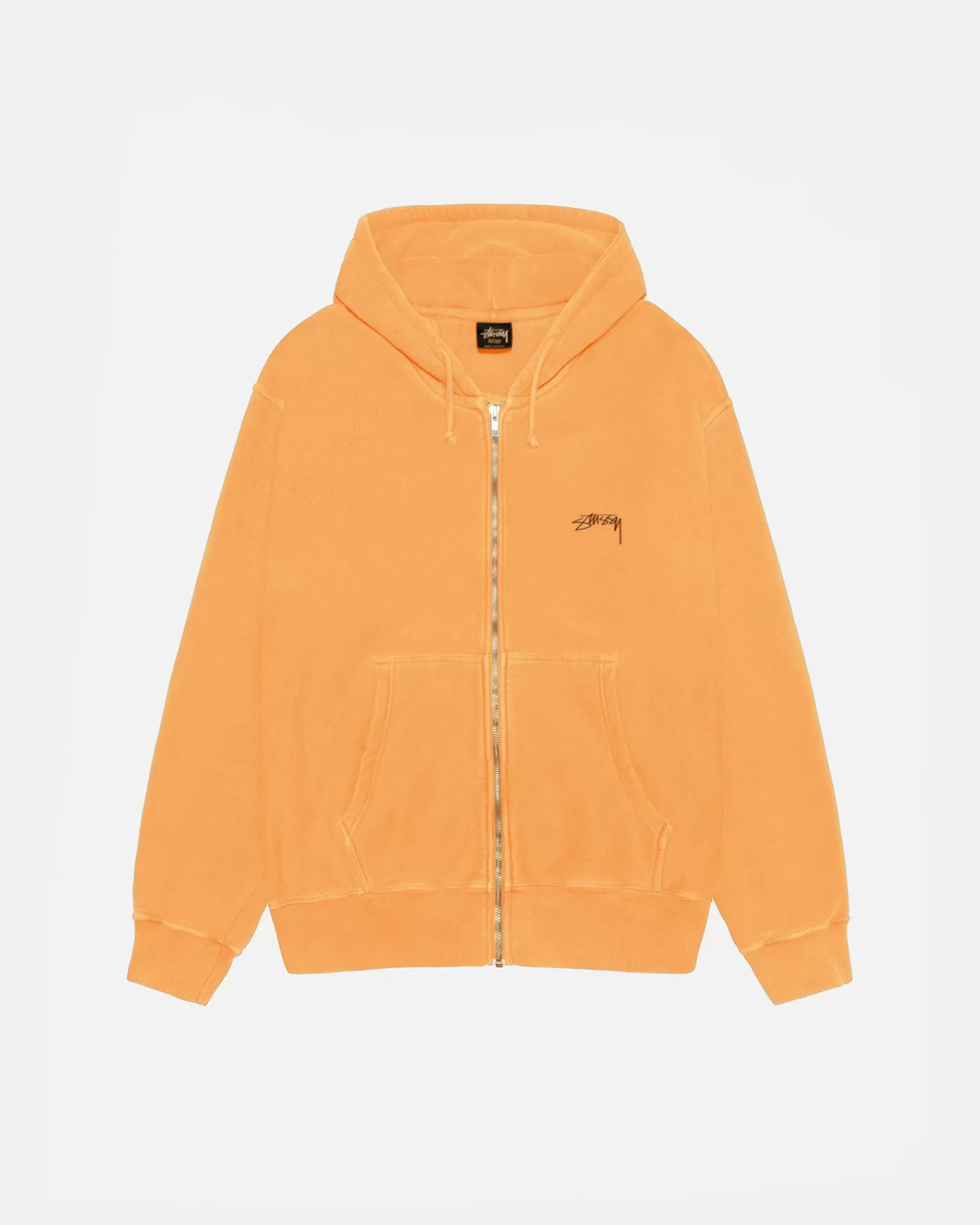 Hoodies*Stüssy SMOOTH STOCK ZIP HOODIE PIGMENT DYED Orange