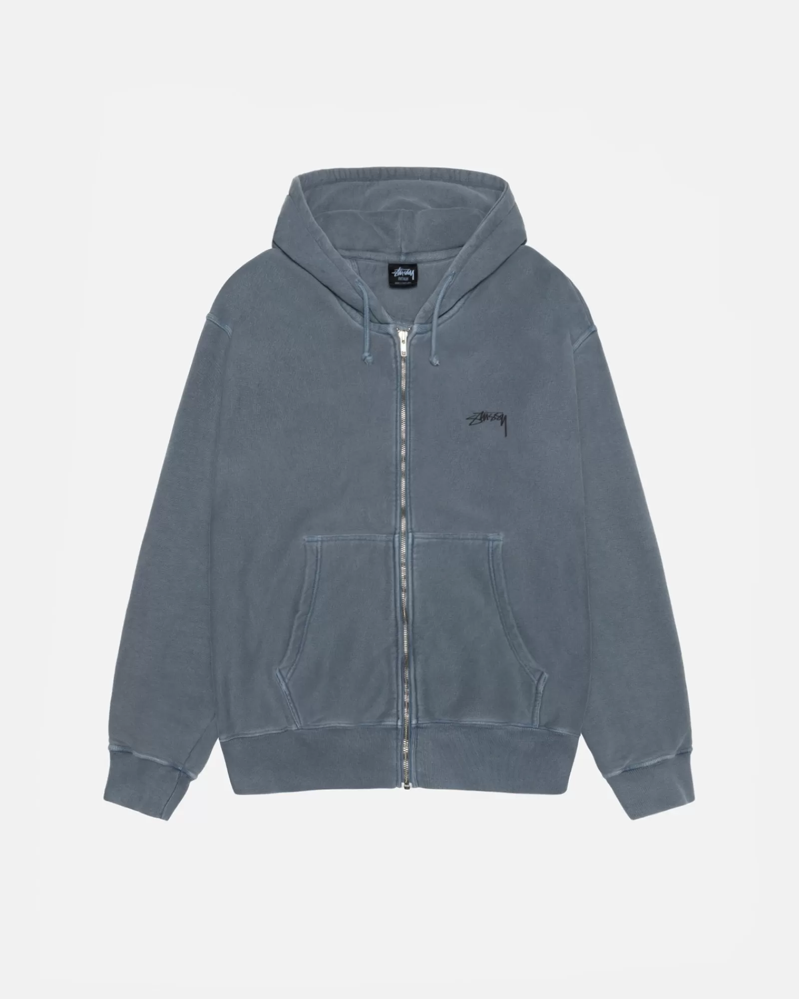 Hoodies*Stüssy SMOOTH STOCK ZIP HOODIE PIGMENT DYED Navy