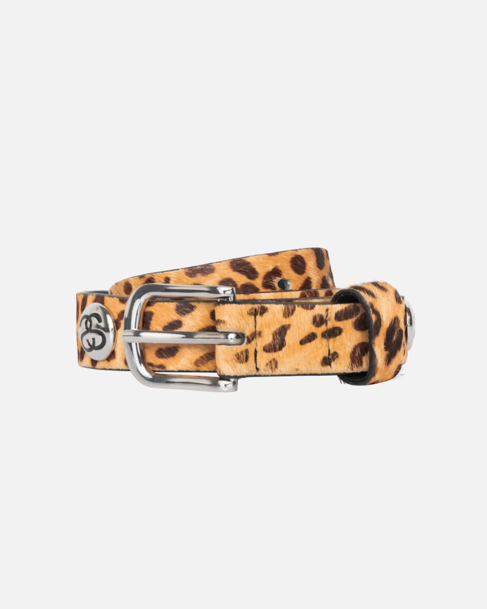 Accessoires*Stüssy SS-LINK STUDDED BELT Hairy Cheetah Print