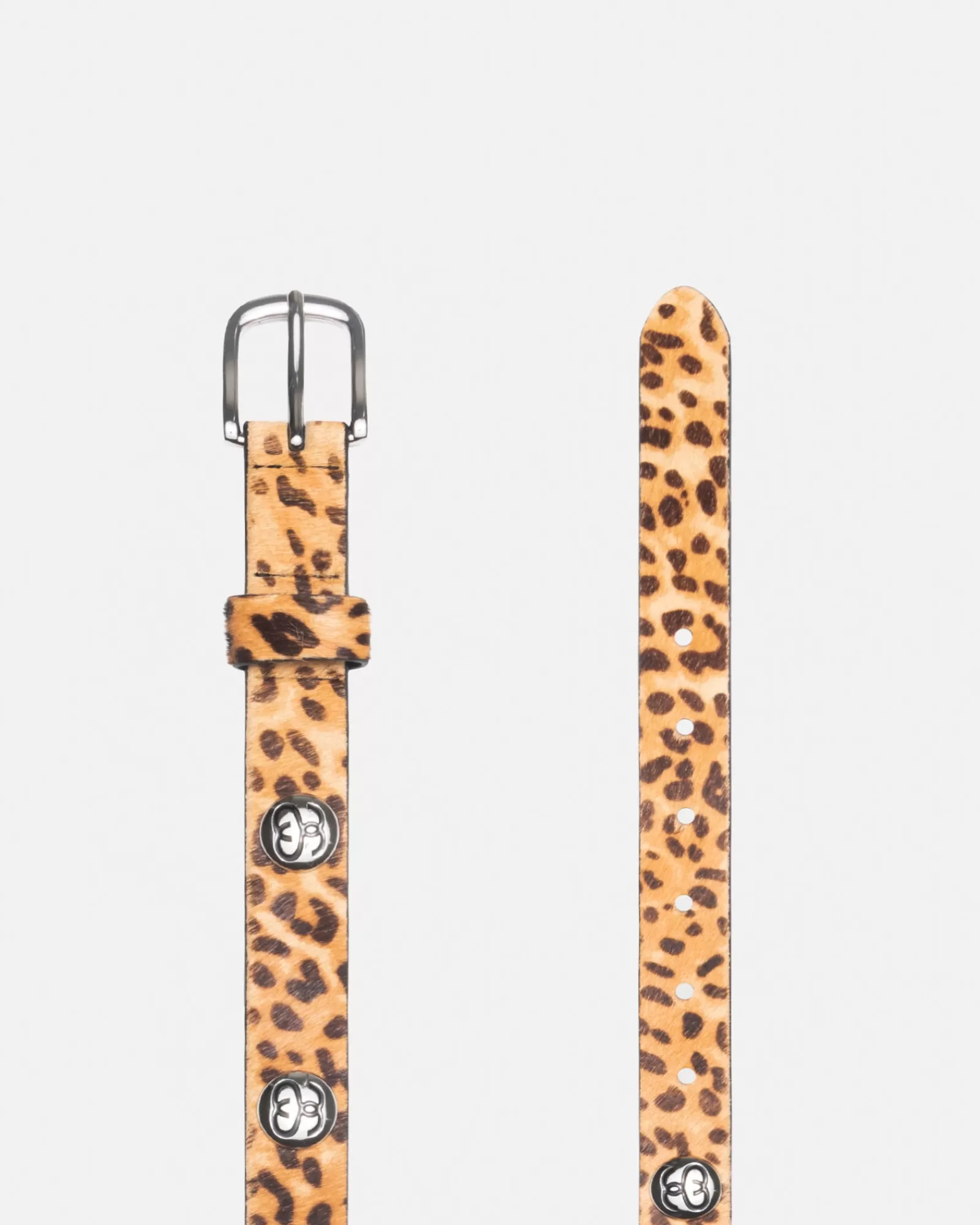 Accessoires*Stüssy SS-LINK STUDDED BELT Hairy Cheetah Print