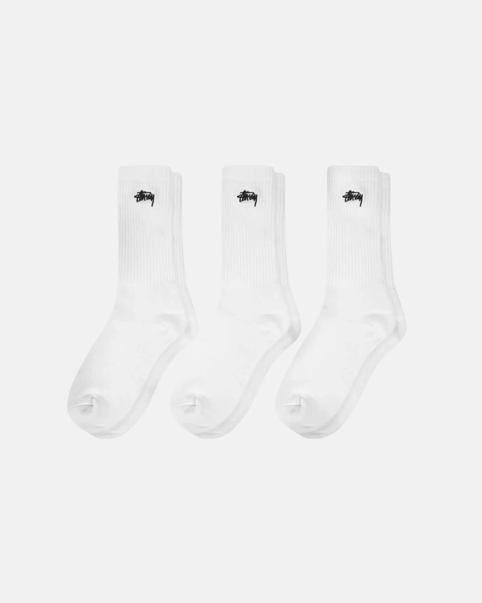 Accessoires*Stüssy STOCK CREW SOCKS 3 PACK White