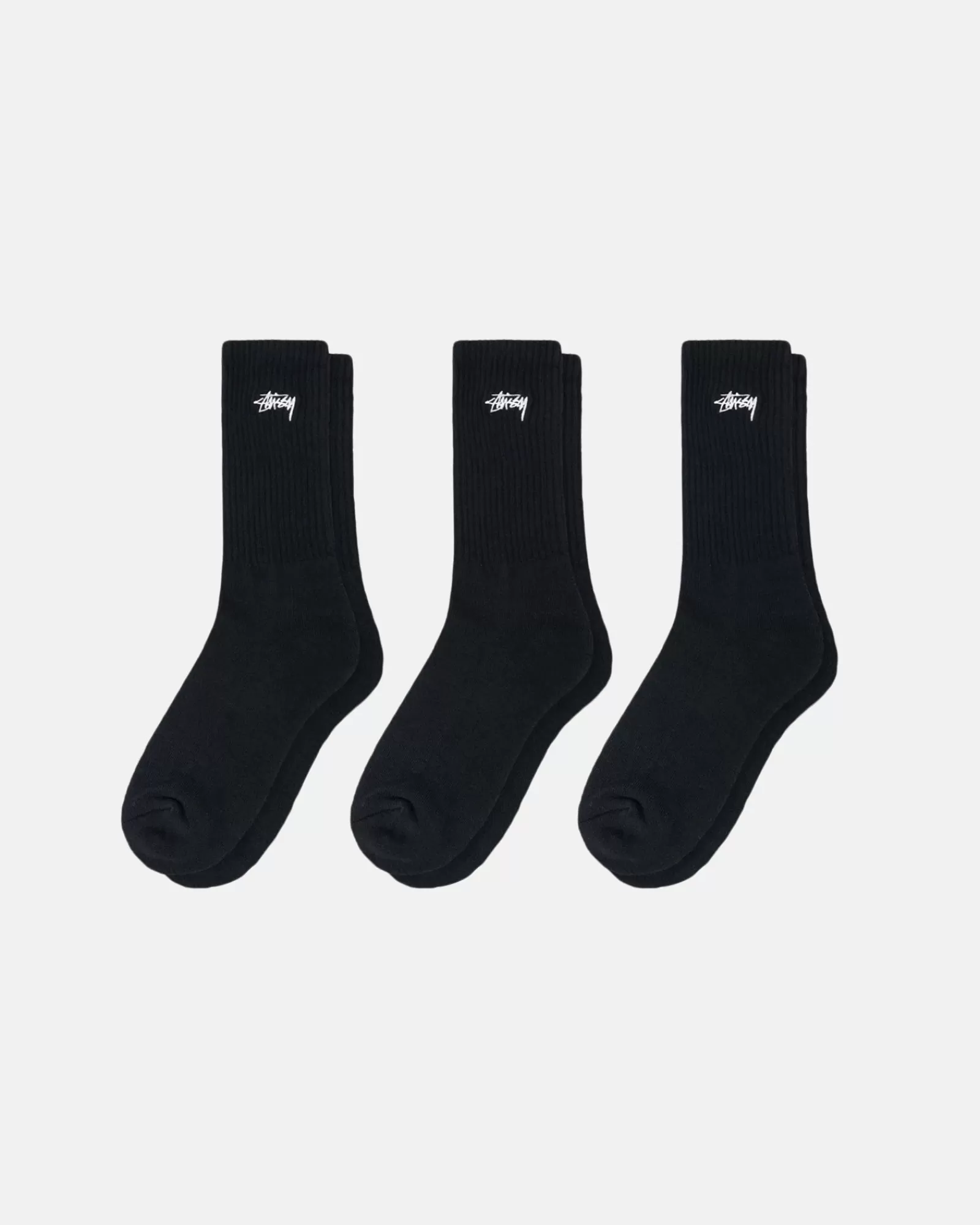 Accessoires*Stüssy STOCK CREW SOCKS 3 PACK Black