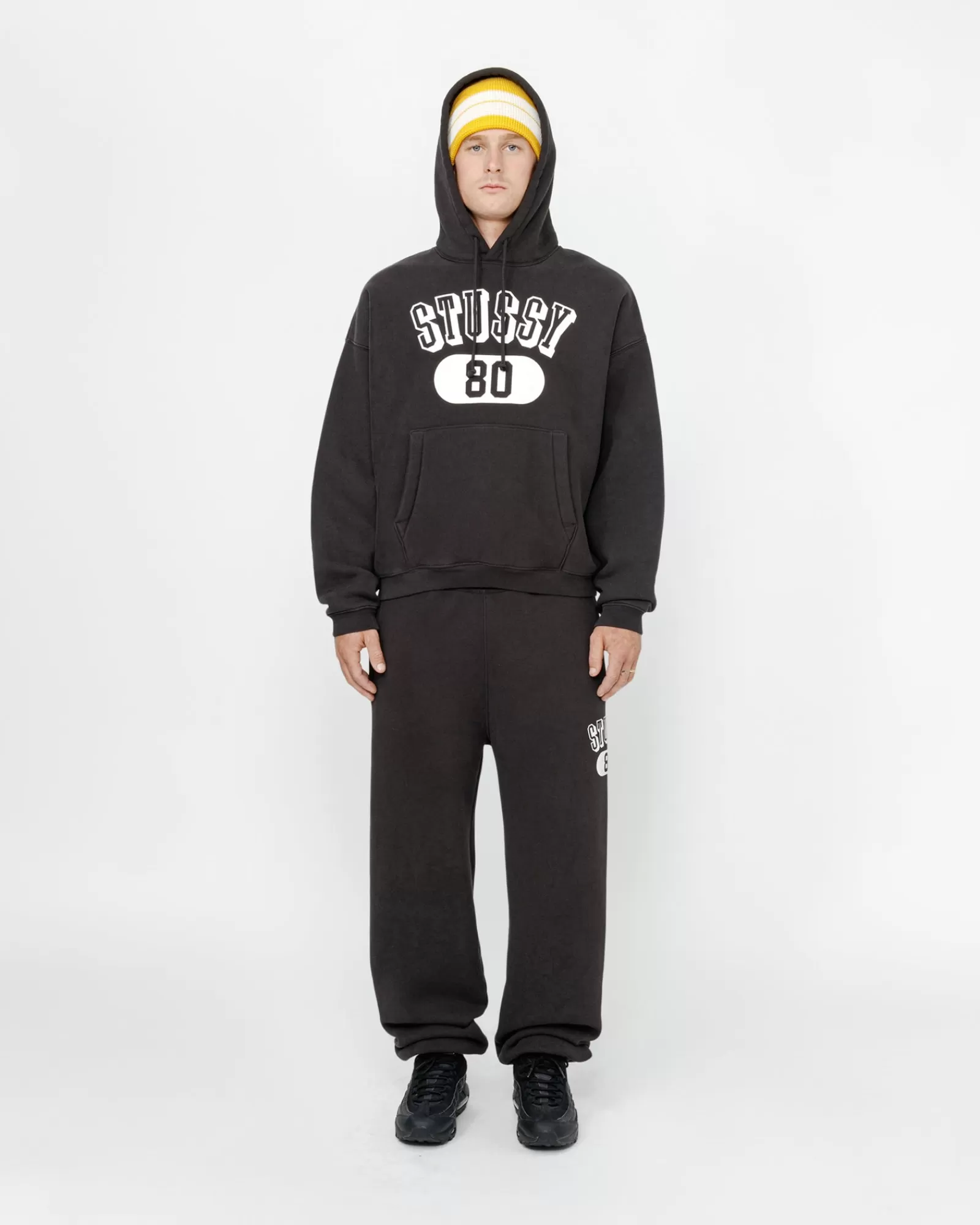 Hosen*Stüssy STÜSSY 80 FLEECE-HOSE Washed Black