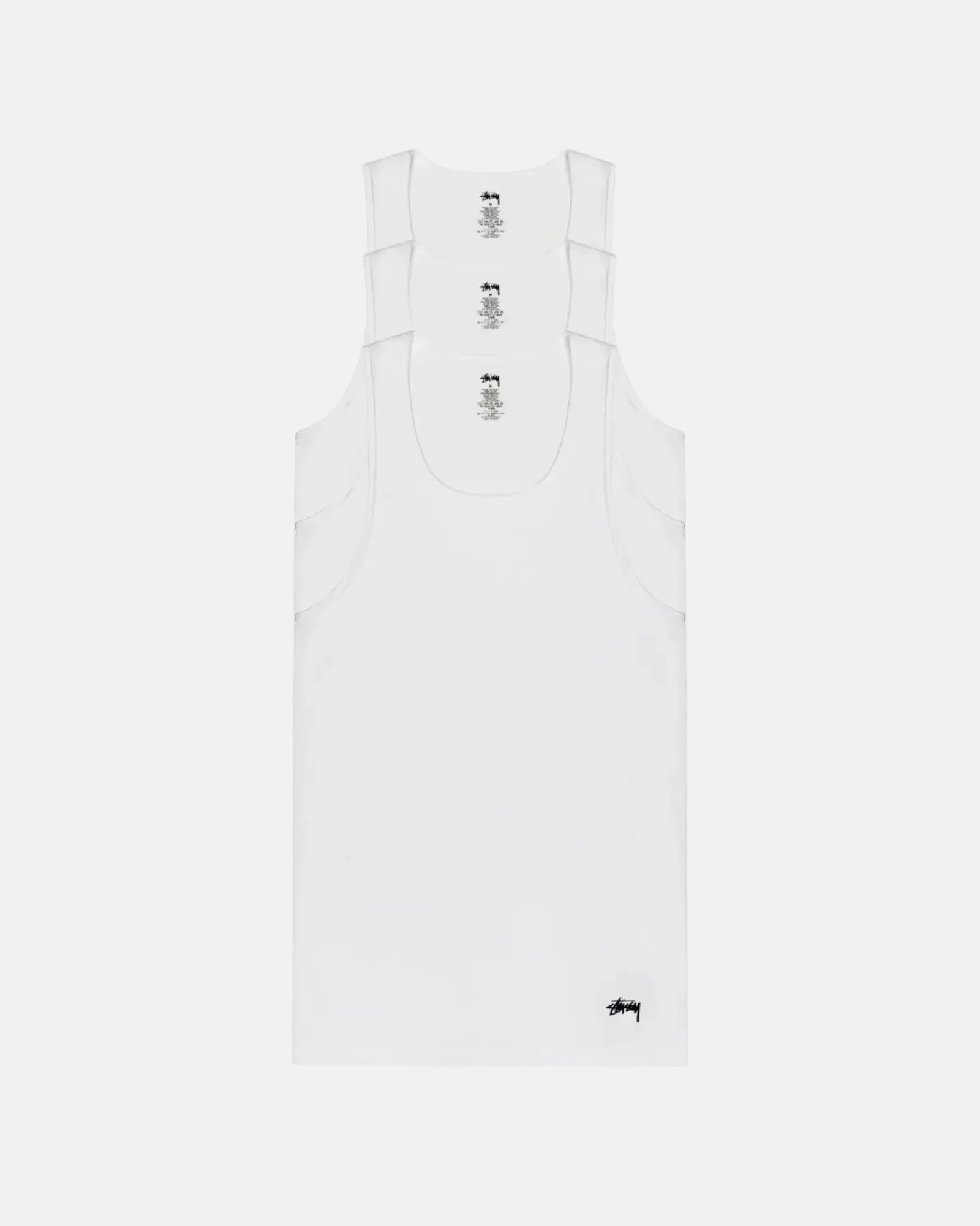 Accessoires*Stüssy STÜSSY TANK UNDERSHIRTS 3 PACK White