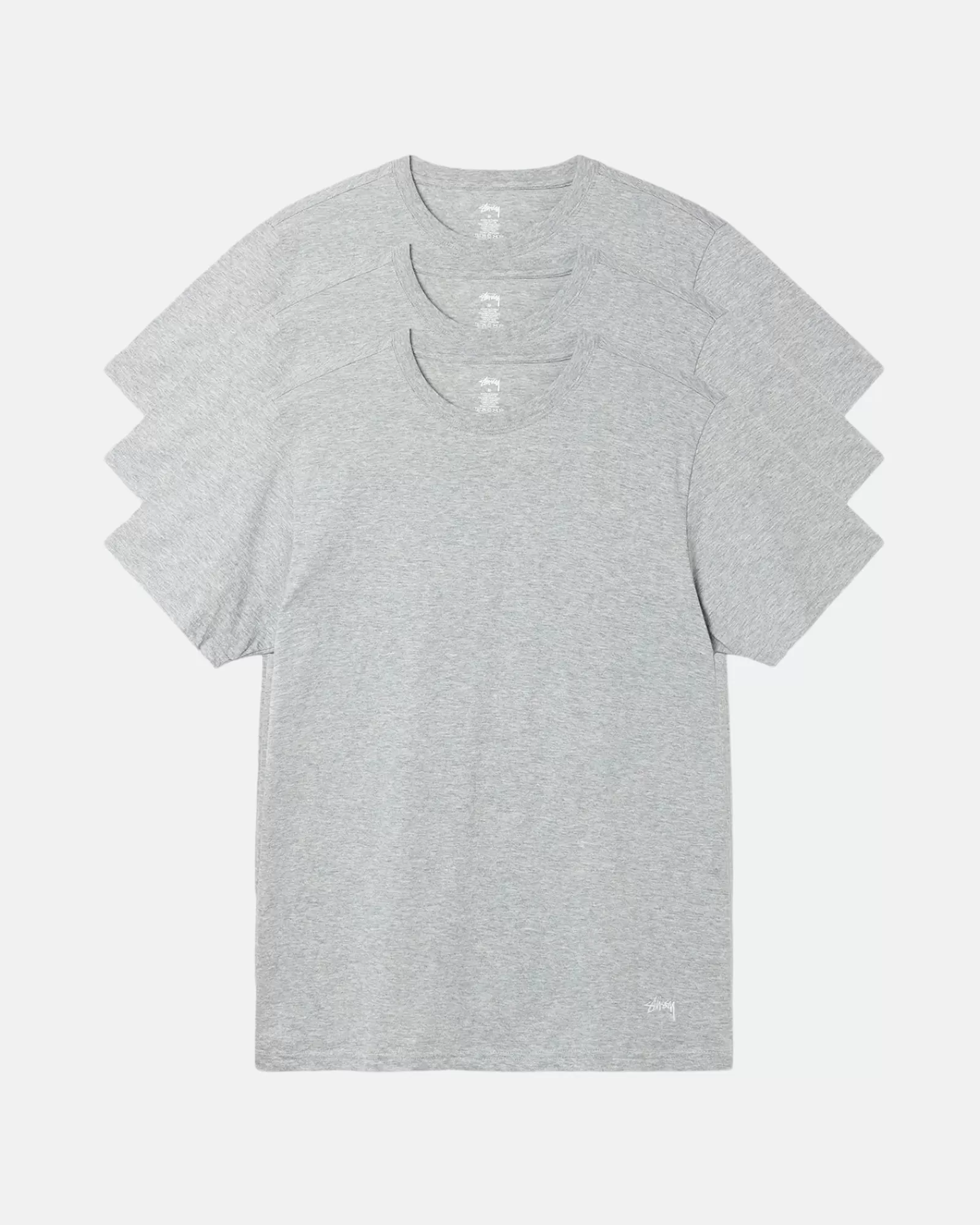 Accessoires | T-Shirts*Stüssy STÜSSY UNDERSHIRTS 3 PACK Grey Heather