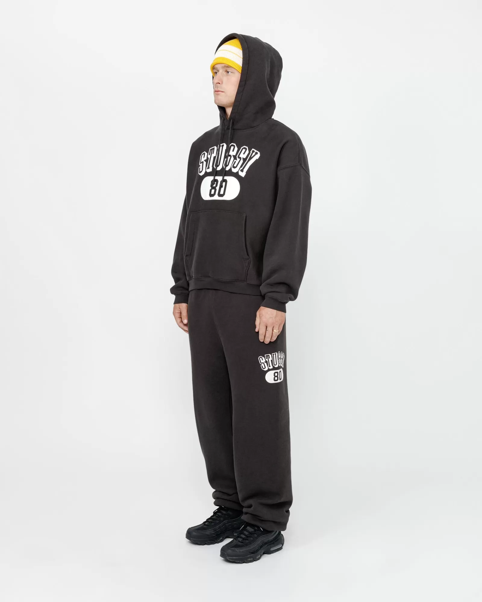 Hoodies*Stüssy STUSSY 80 RELAXED HOODIE Washed Black