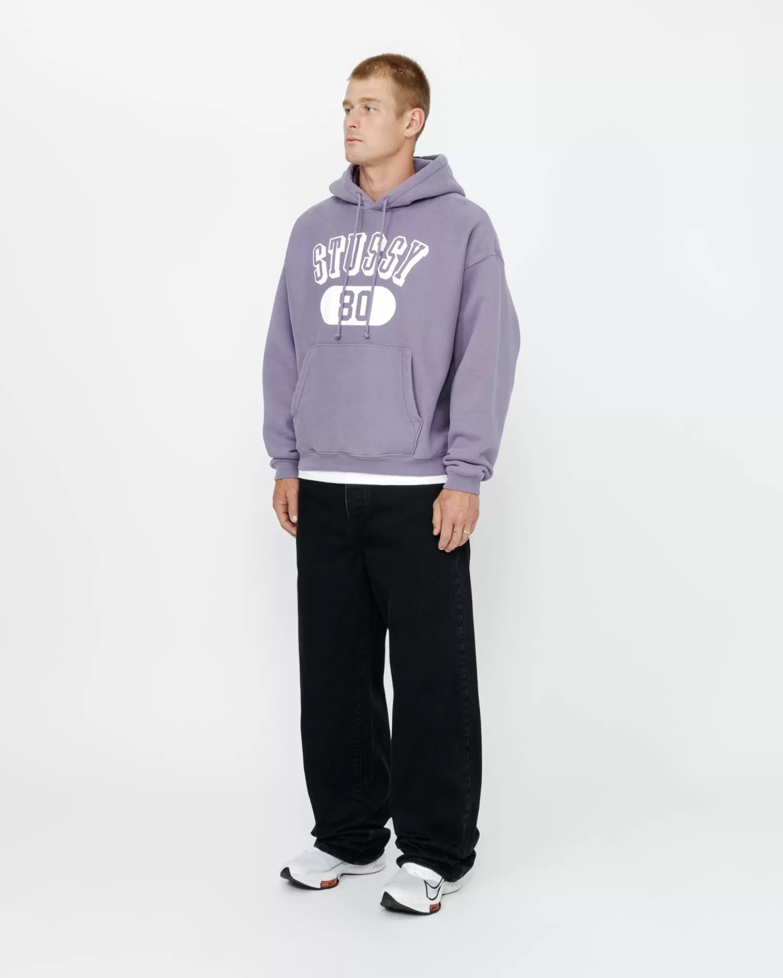 Hoodies*Stüssy STUSSY 80 RELAXED HOODIE Ash Purple