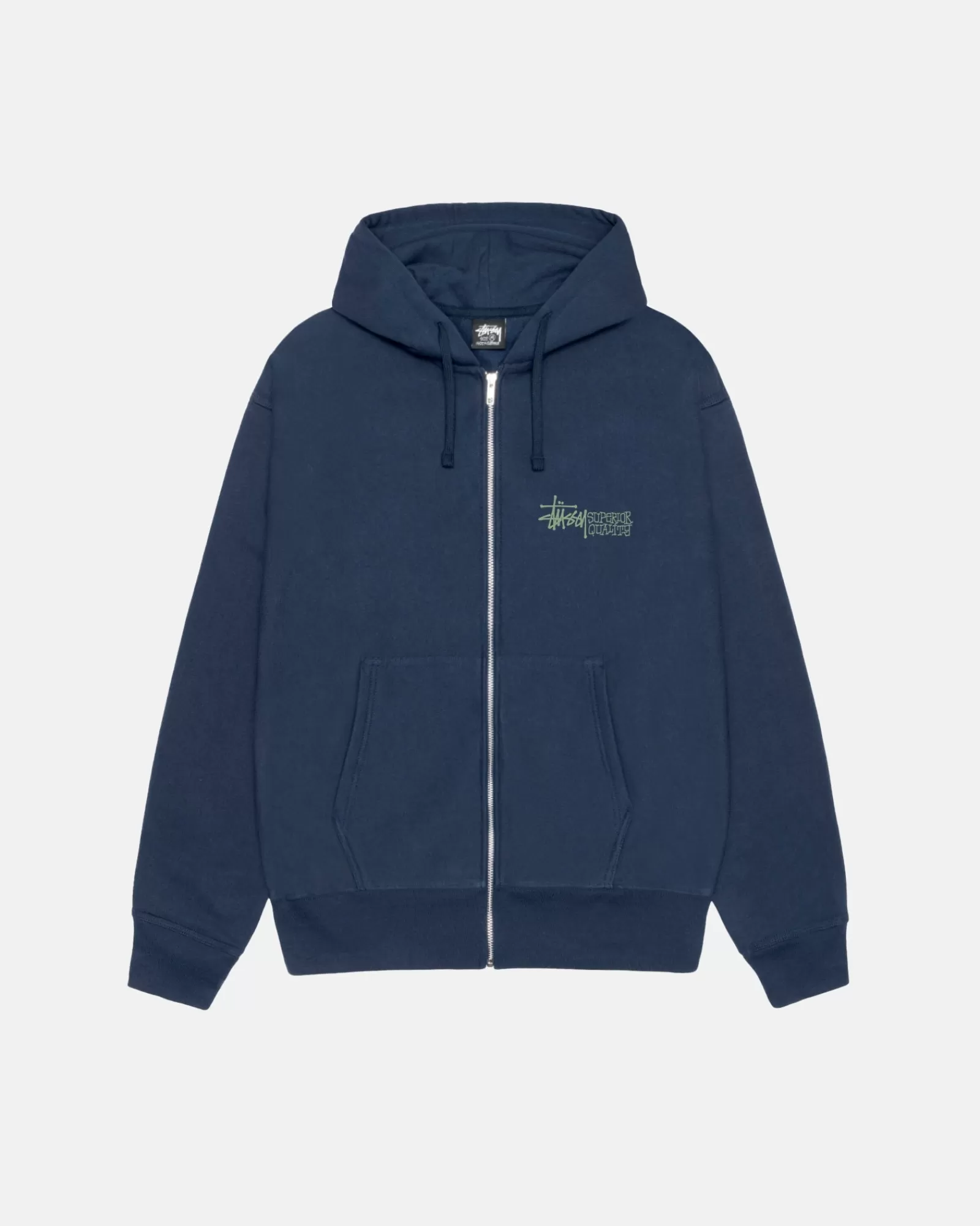 Hoodies*Stüssy SUPERIOR-QUALITÄT REISSVERSCHLUSS HOODIE Navy