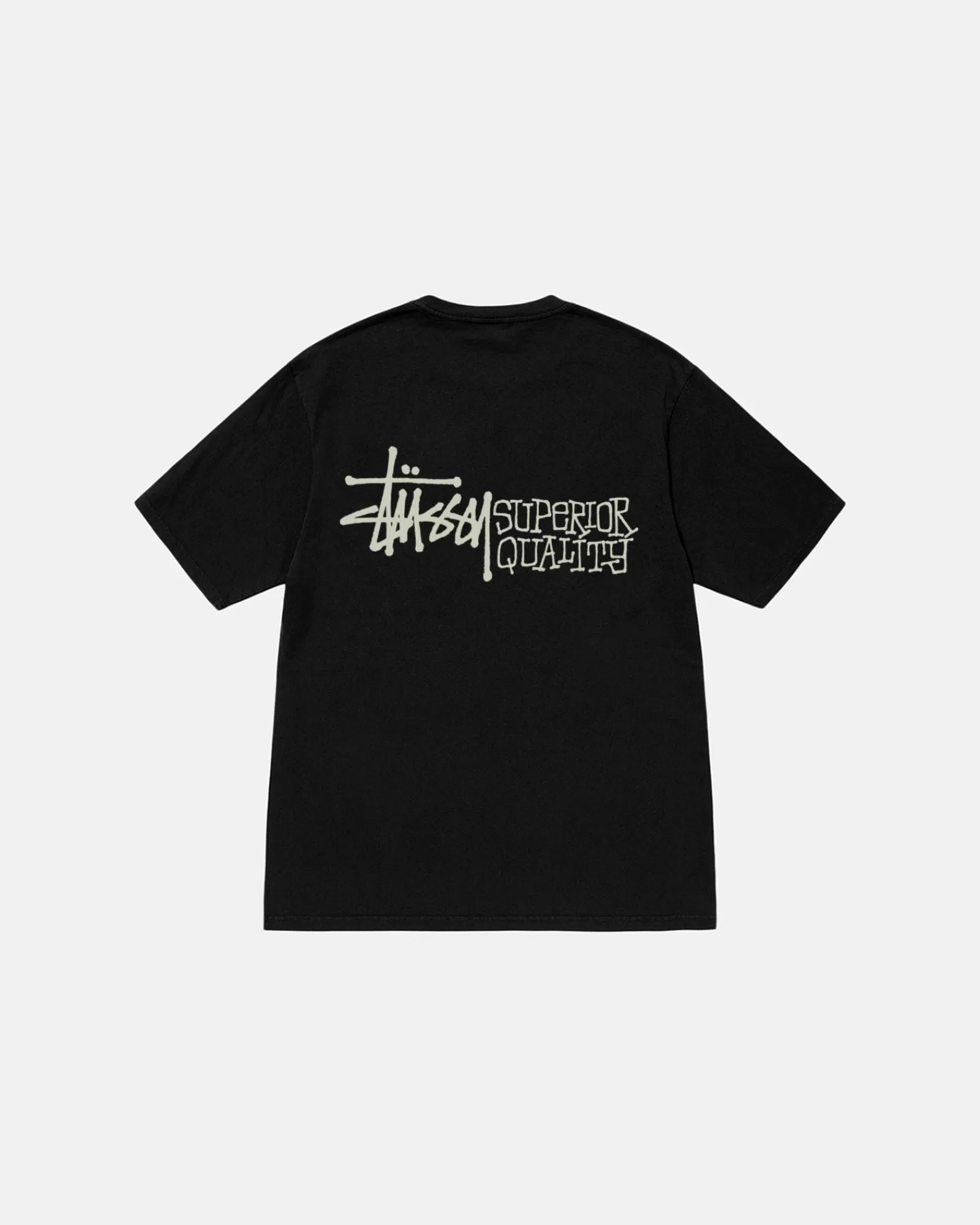 T-Shirts*Stüssy SUPERIOR-QUALITÄT T-SHIRT PIGMENTGEFÄRBT Black