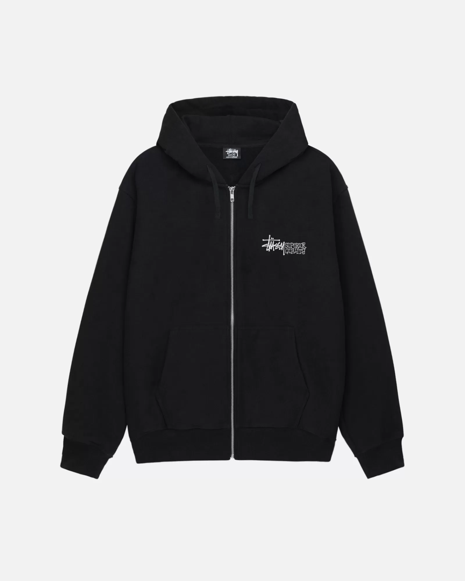 Hoodies*Stüssy SUPERIOR-QUALITÄT ZIP HOODIE Black