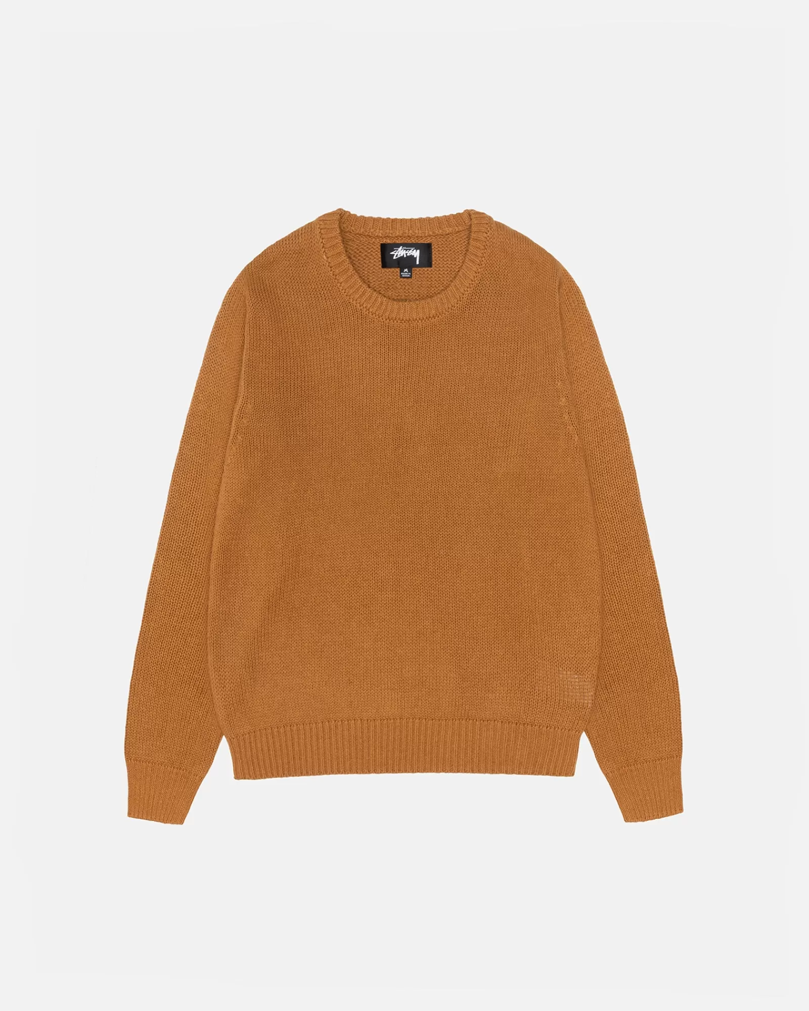 Knits*Stüssy SURFMAN ICON COTTON LINEN CREW Brown