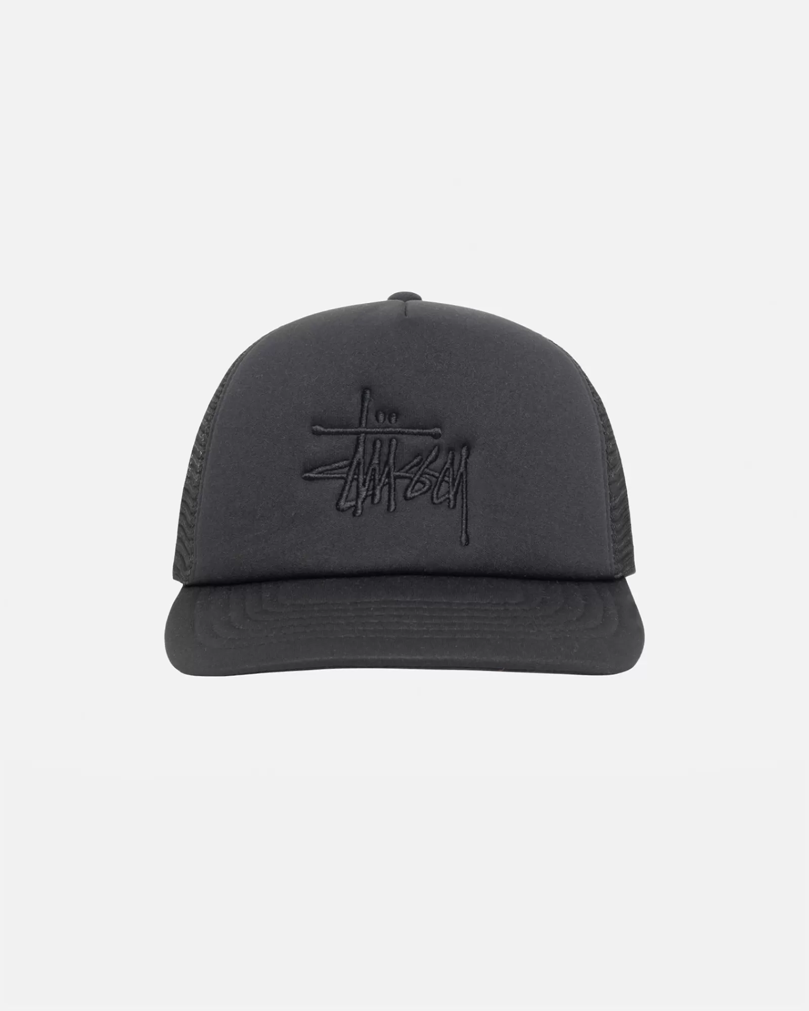 Mützen & Hüte*Stüssy TRUCKER BIG BASIC SNAPBACK Shadow Black