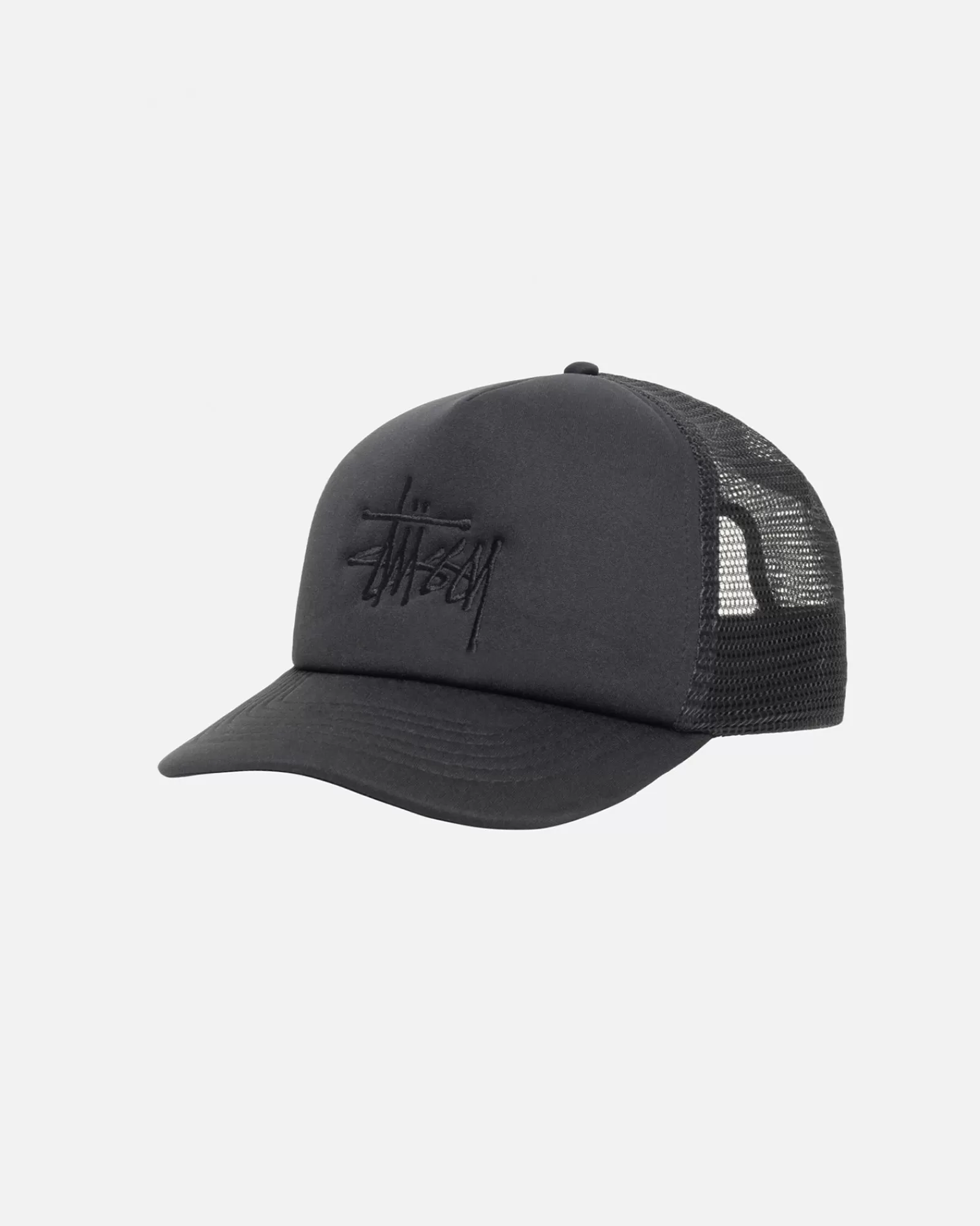 Mützen & Hüte*Stüssy TRUCKER BIG BASIC SNAPBACK Shadow Black