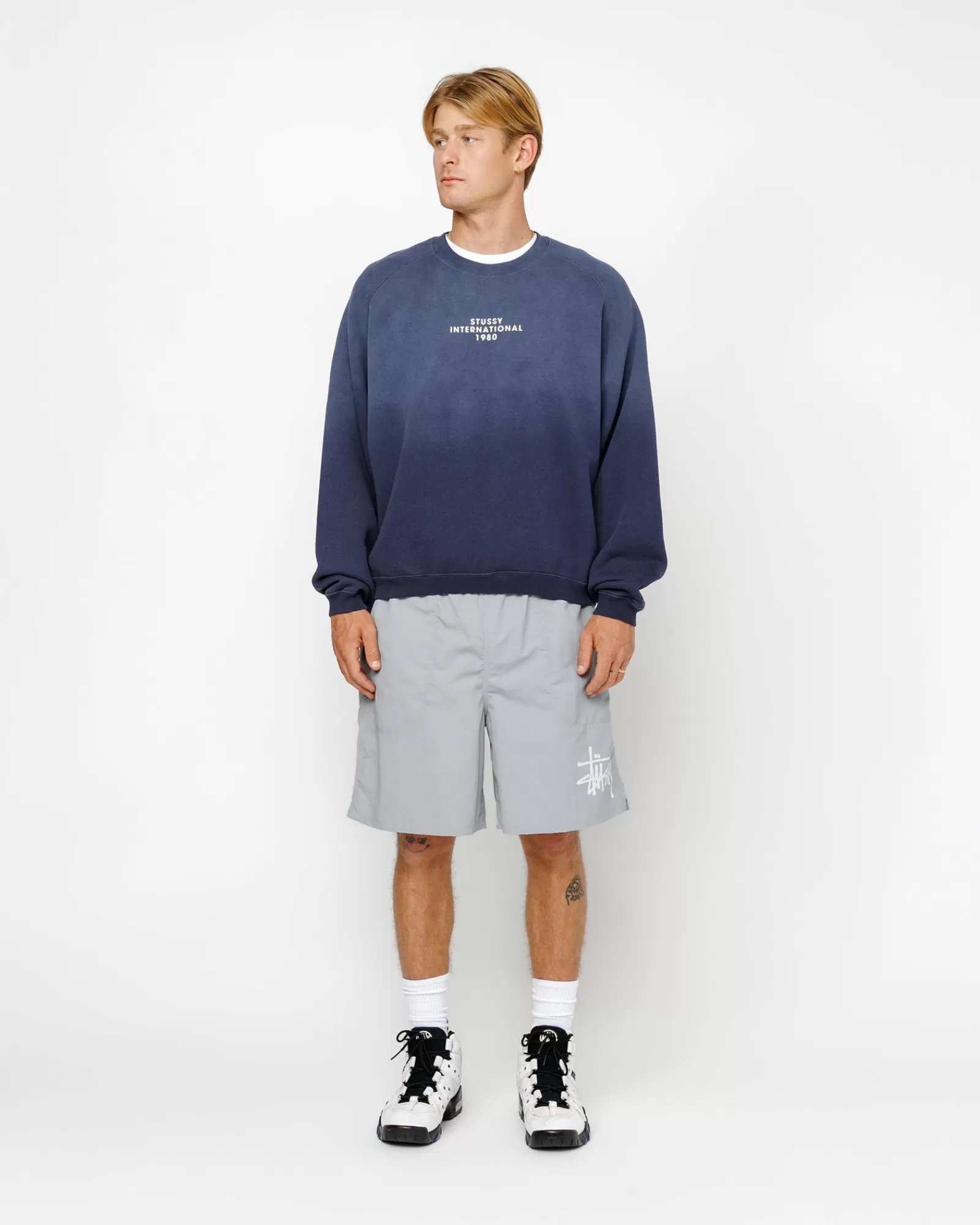 Shorts*Stüssy WATER SHORT BIG BASIC Concrete