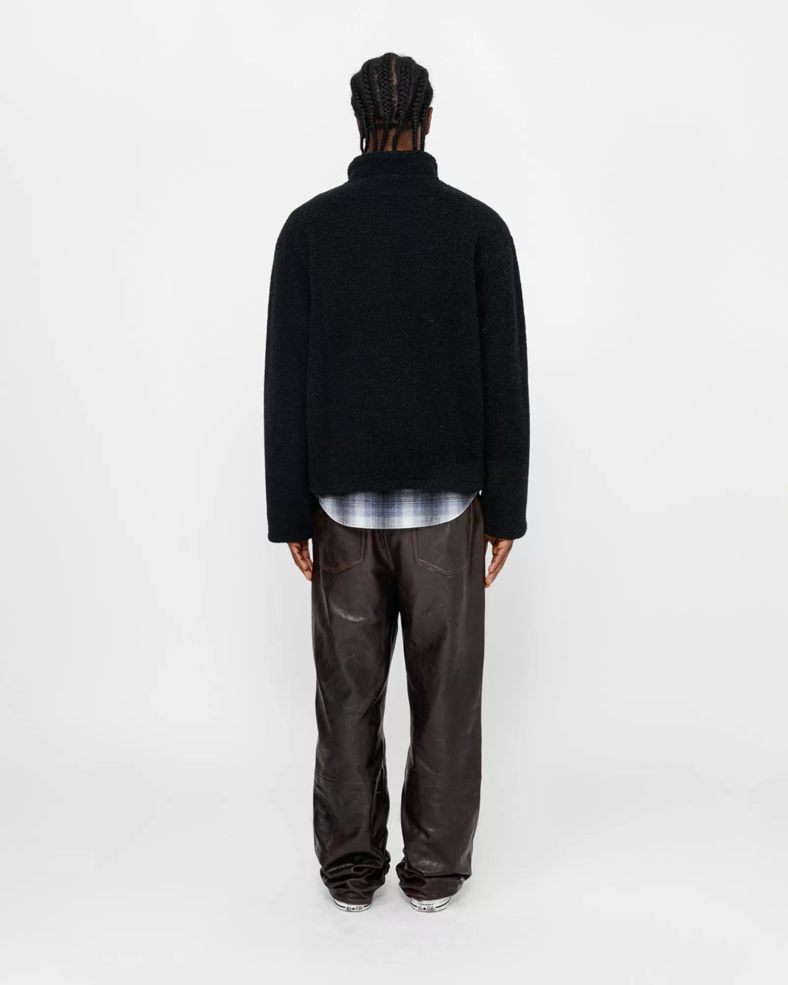 Knits*Stüssy WOLLMISCHUNG SHERPA PULLOVER Black