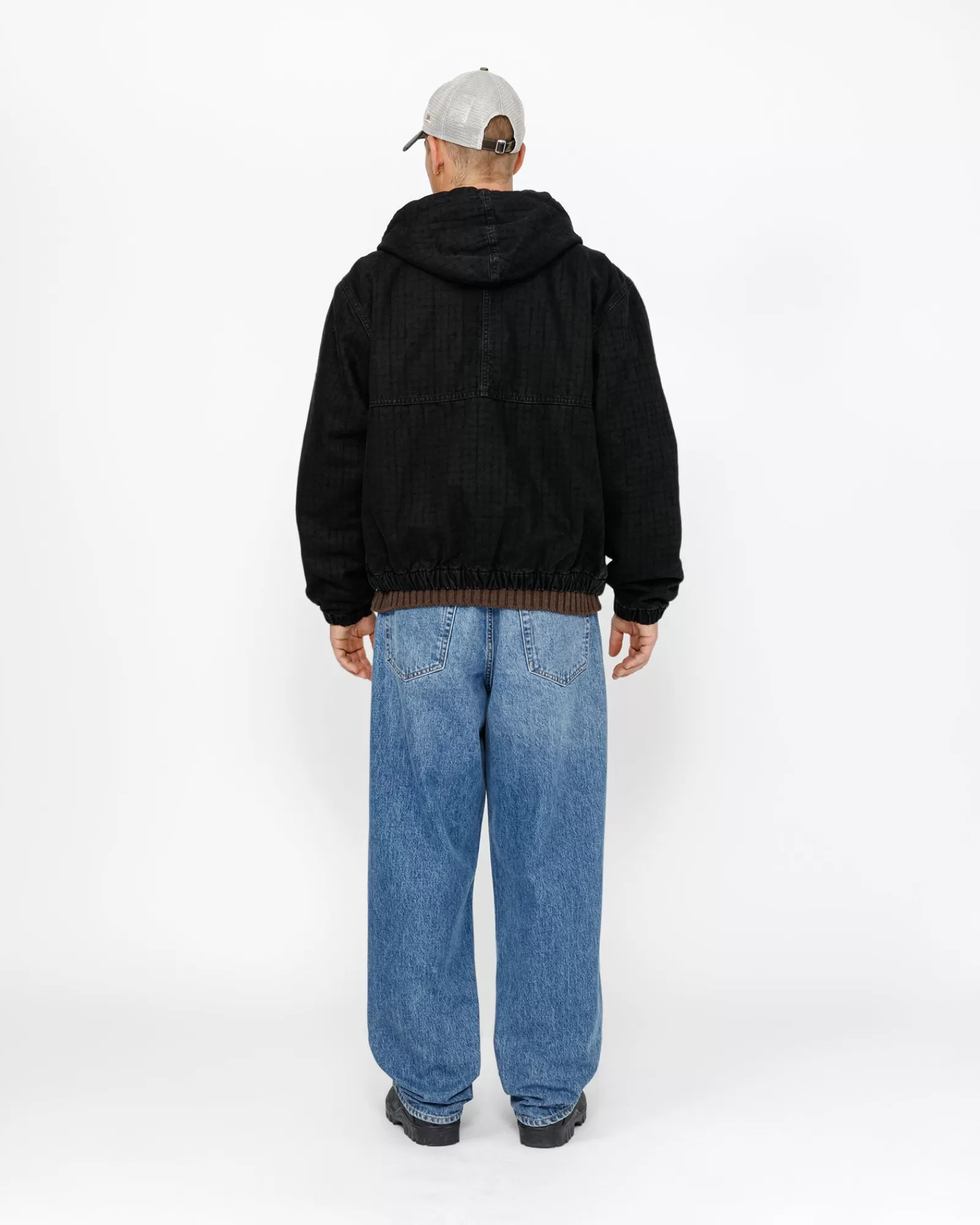 Jacken & Westen*Stüssy WORK JACKET CANVAS NEEDLE PUNCH Black