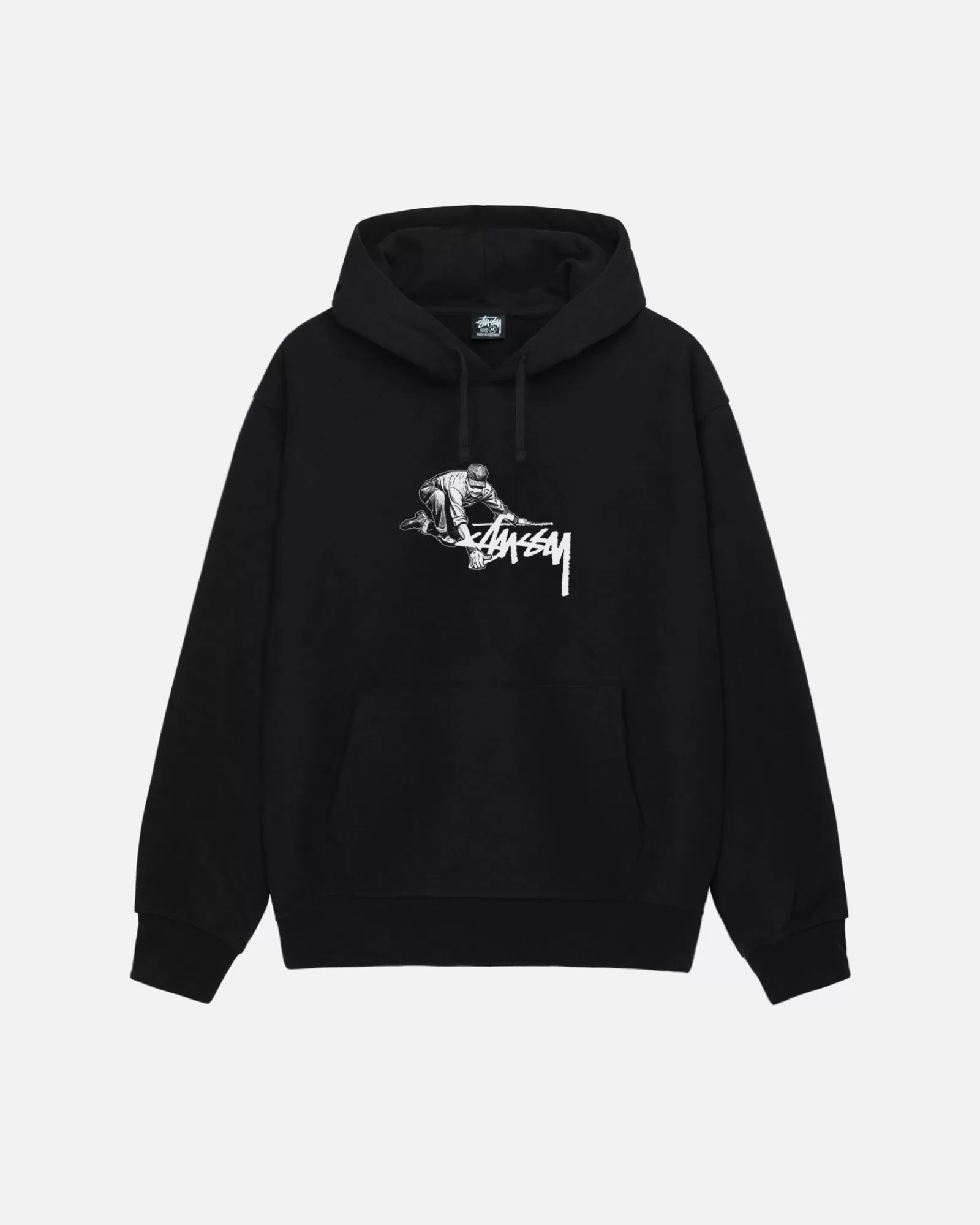 Hoodies*Stüssy WORKER HOODIE Black