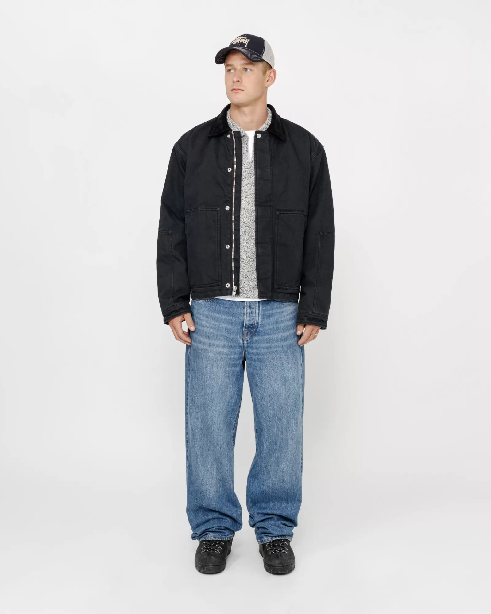 Jacken & Westen*Stüssy WORKGEAR JACKE Black