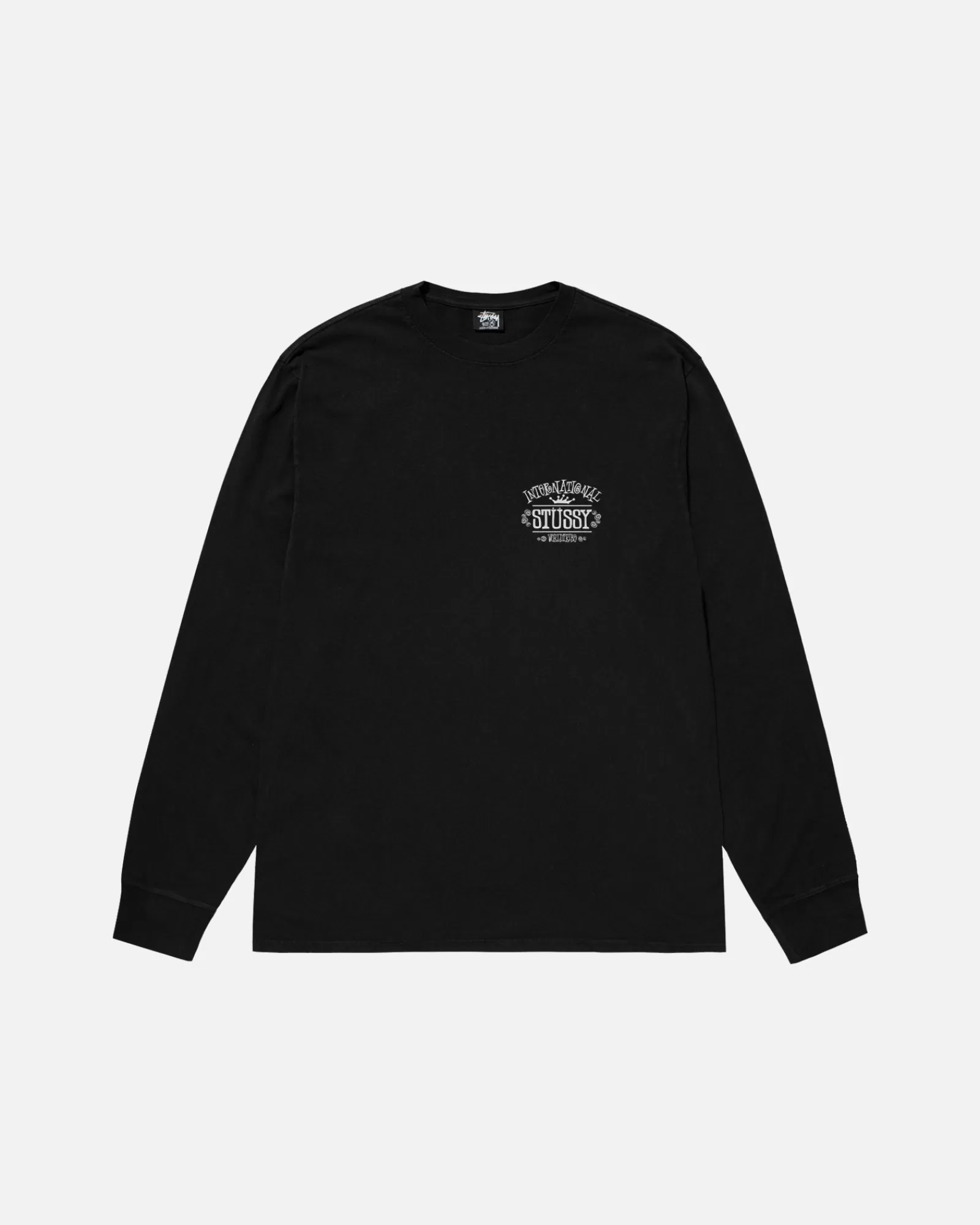 T-Shirts*Stüssy WORLDWIDE LS TEE PIGMENT DYED Black