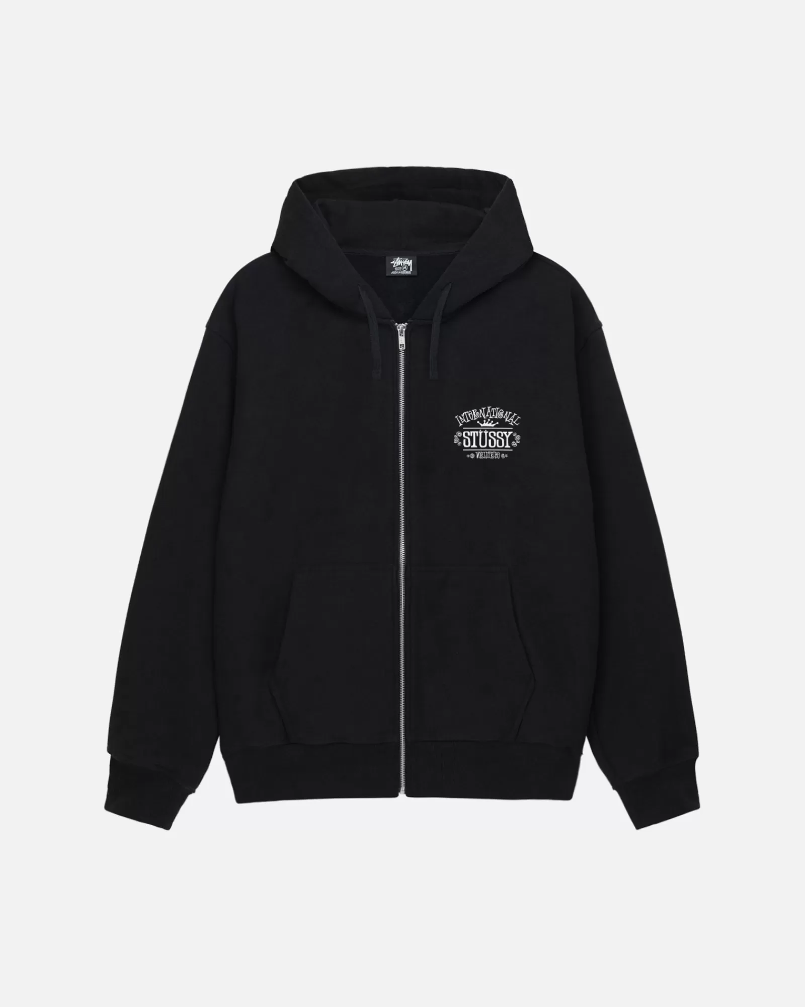 Hoodies*Stüssy WORLDWIDE ZIP HOODIE Black