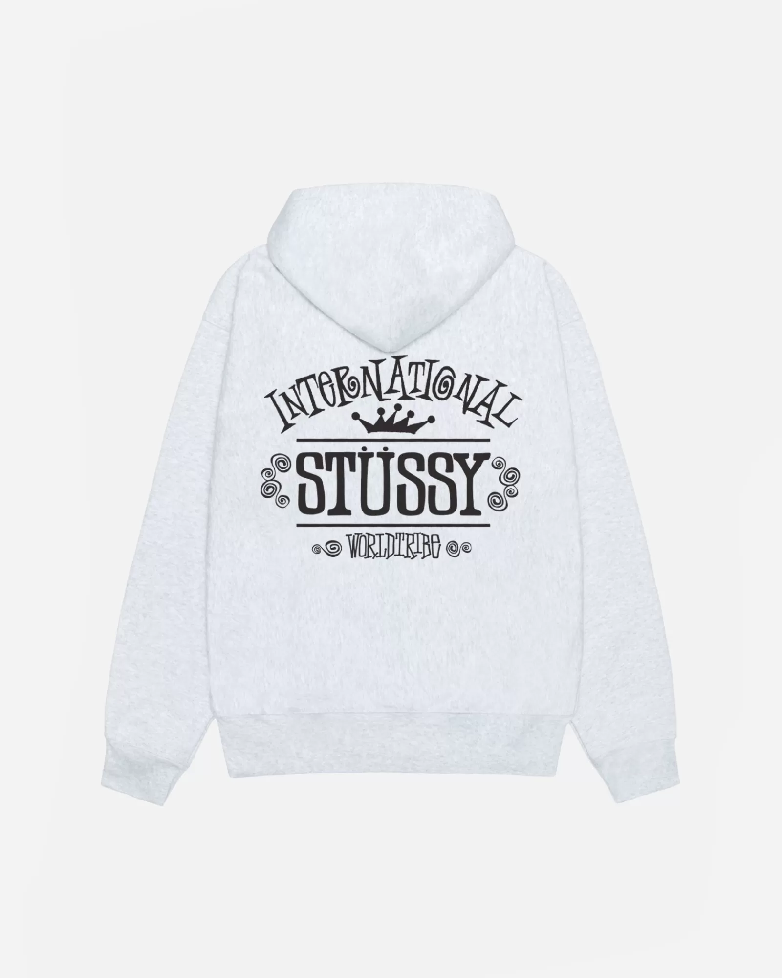 Hoodies*Stüssy WORLDWIDE ZIP HOODIE Ash Heather