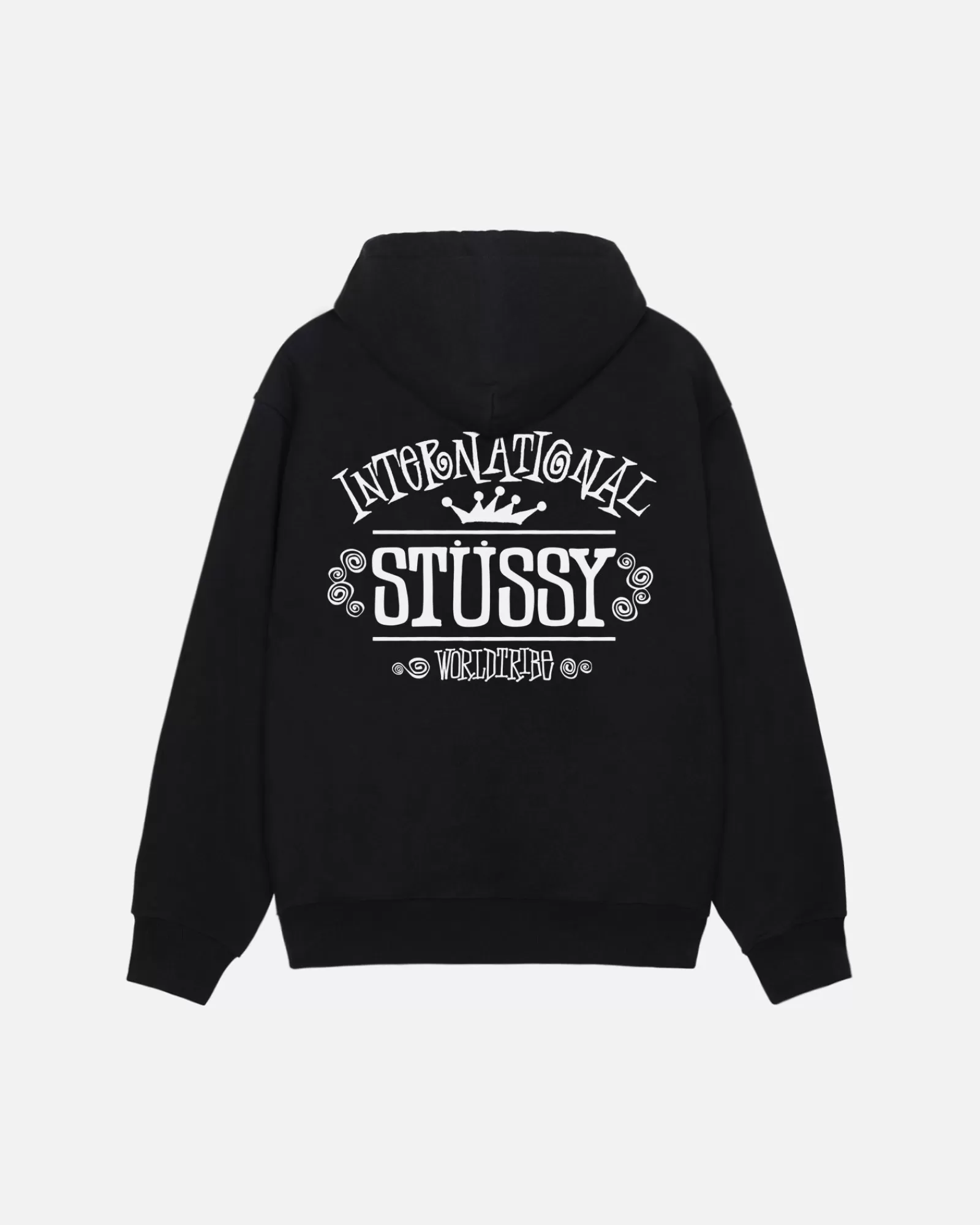 Hoodies*Stüssy WORLDWIDE ZIP HOODIE Black