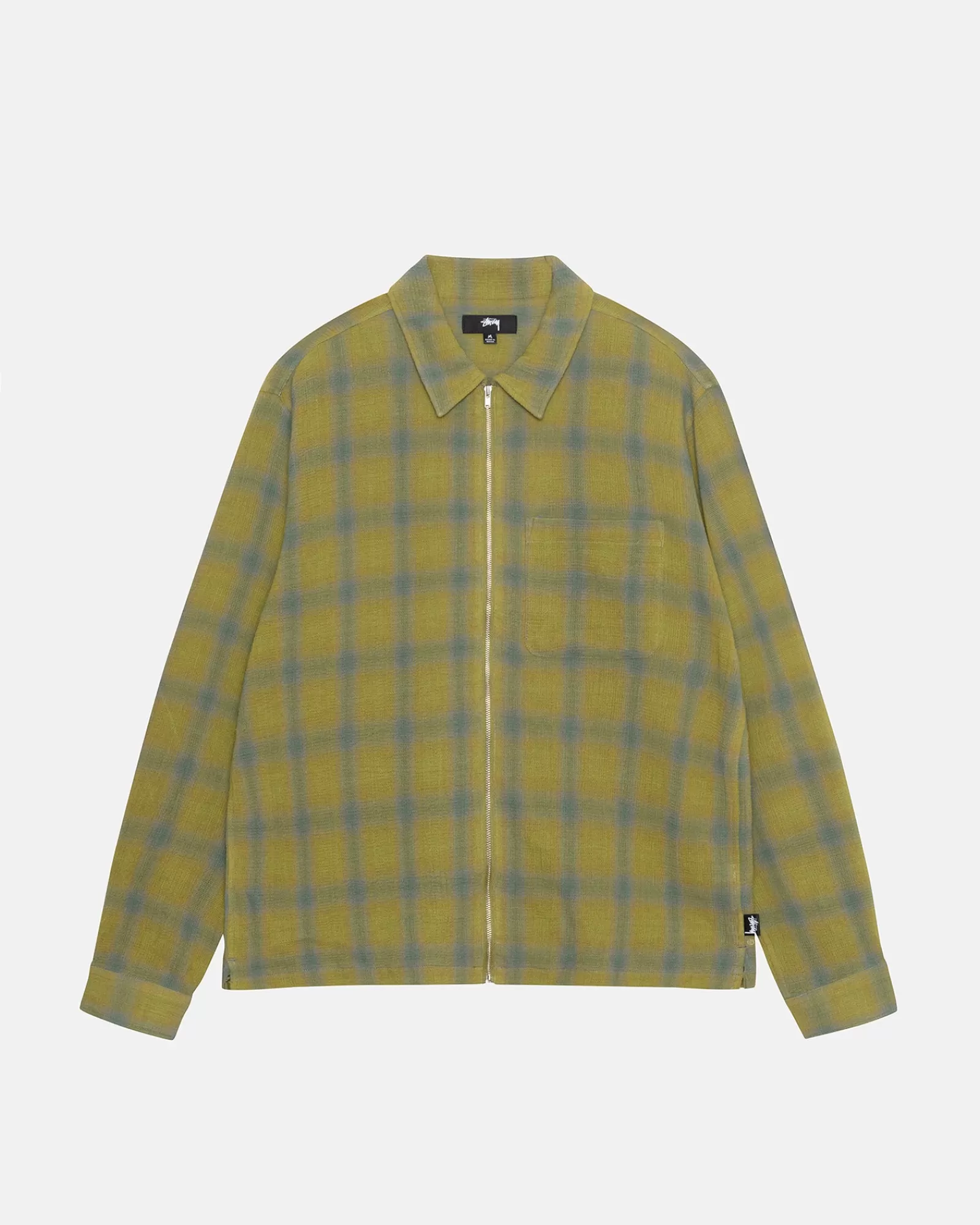 Hemden*Stüssy ZIP SHIRT TWISTED YARN PLAID Green