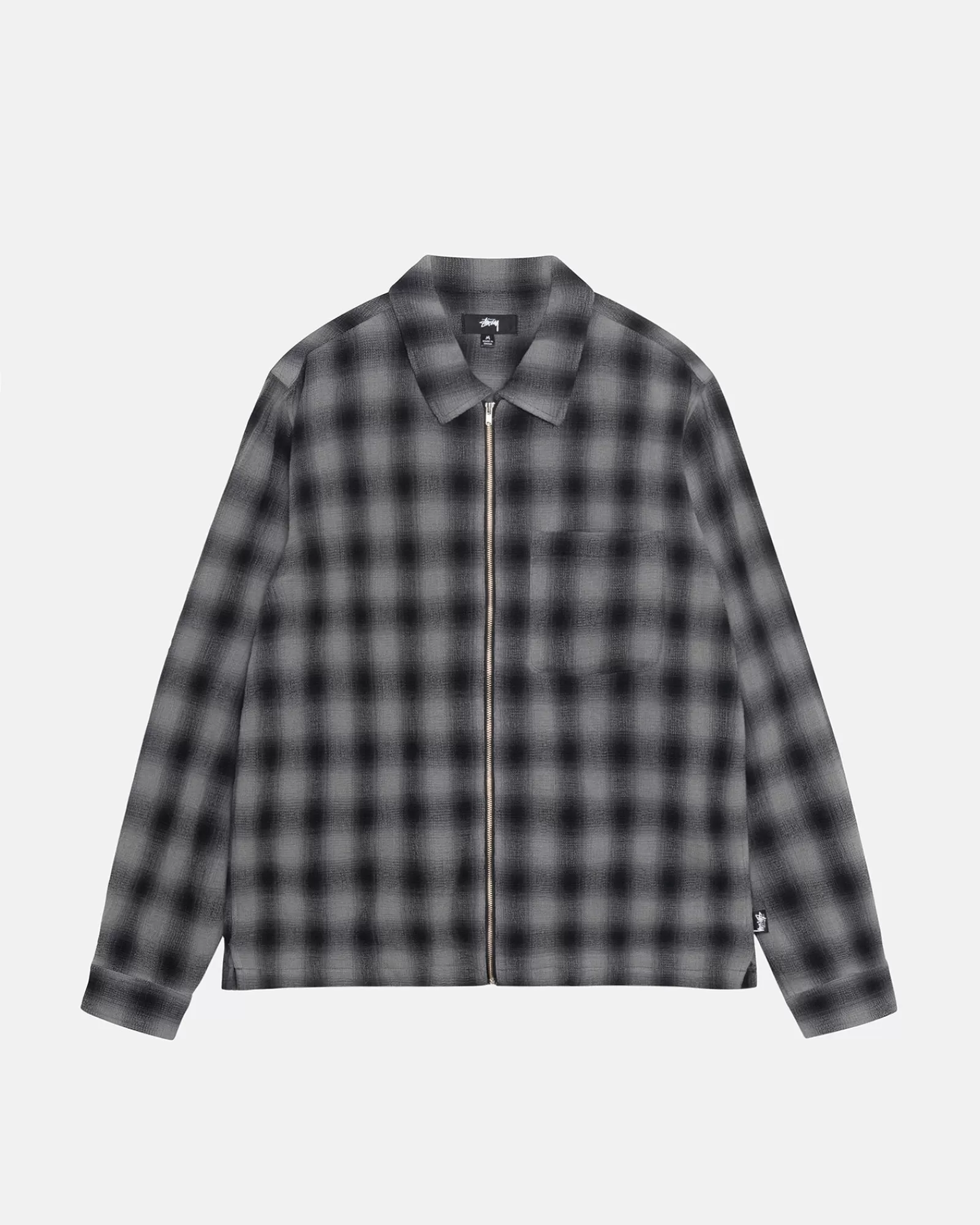 Hemden*Stüssy ZIP SHIRT TWISTED YARN PLAID Charcoal